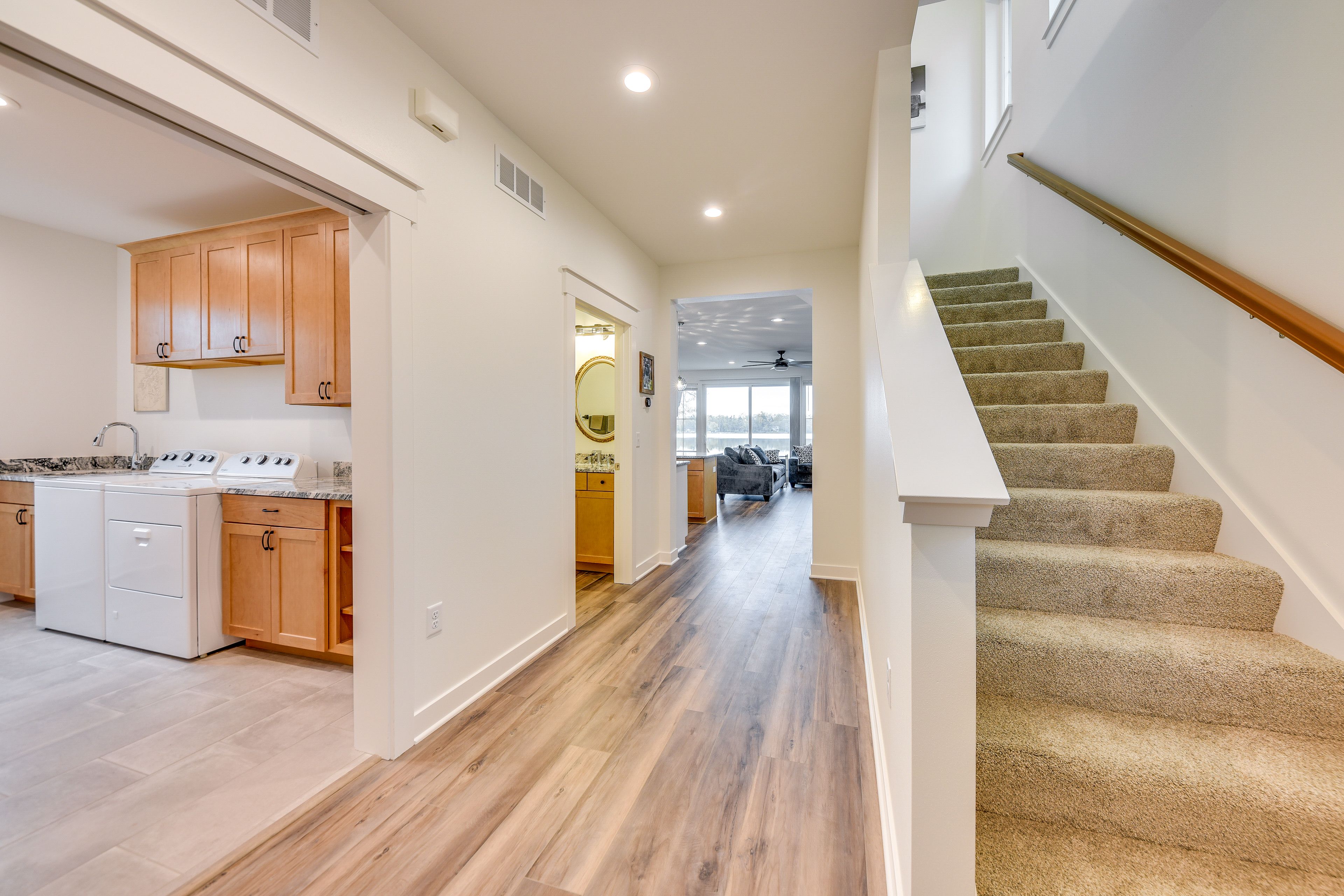 Hallway | Stairs Required to Access All Bedrooms