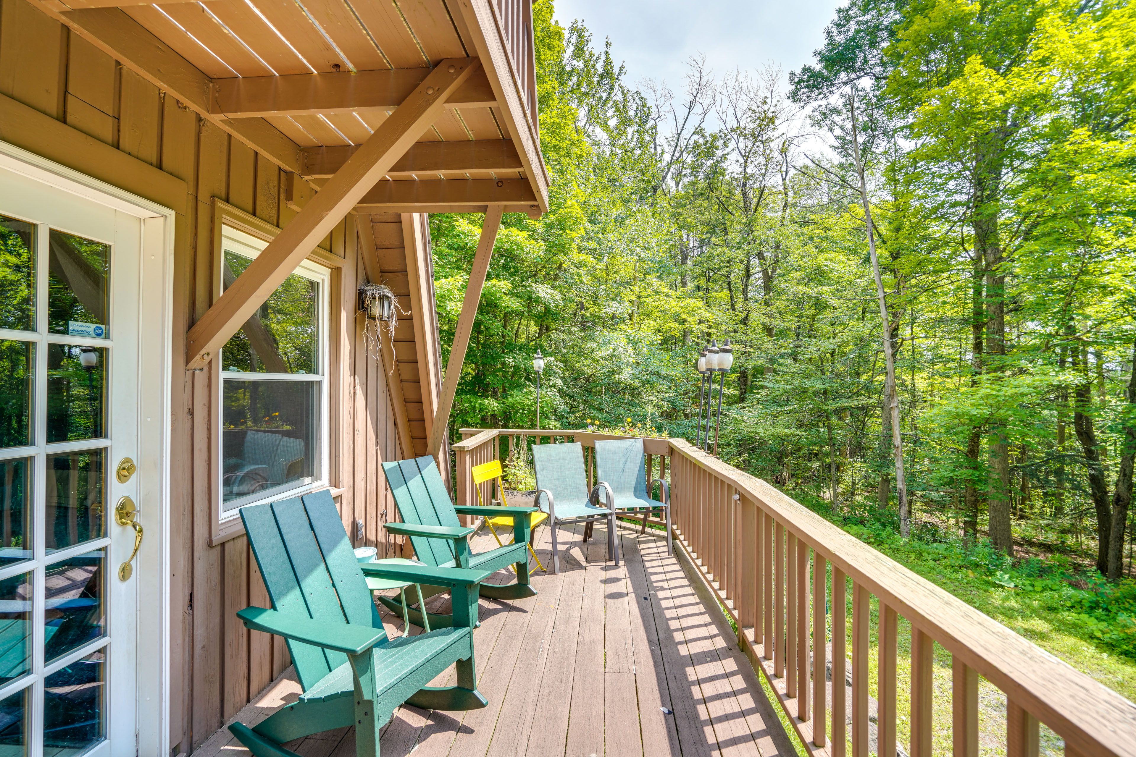 Furnished Deck | Outdoor Dining & Seating | Free WiFi | 2-Story Cabin