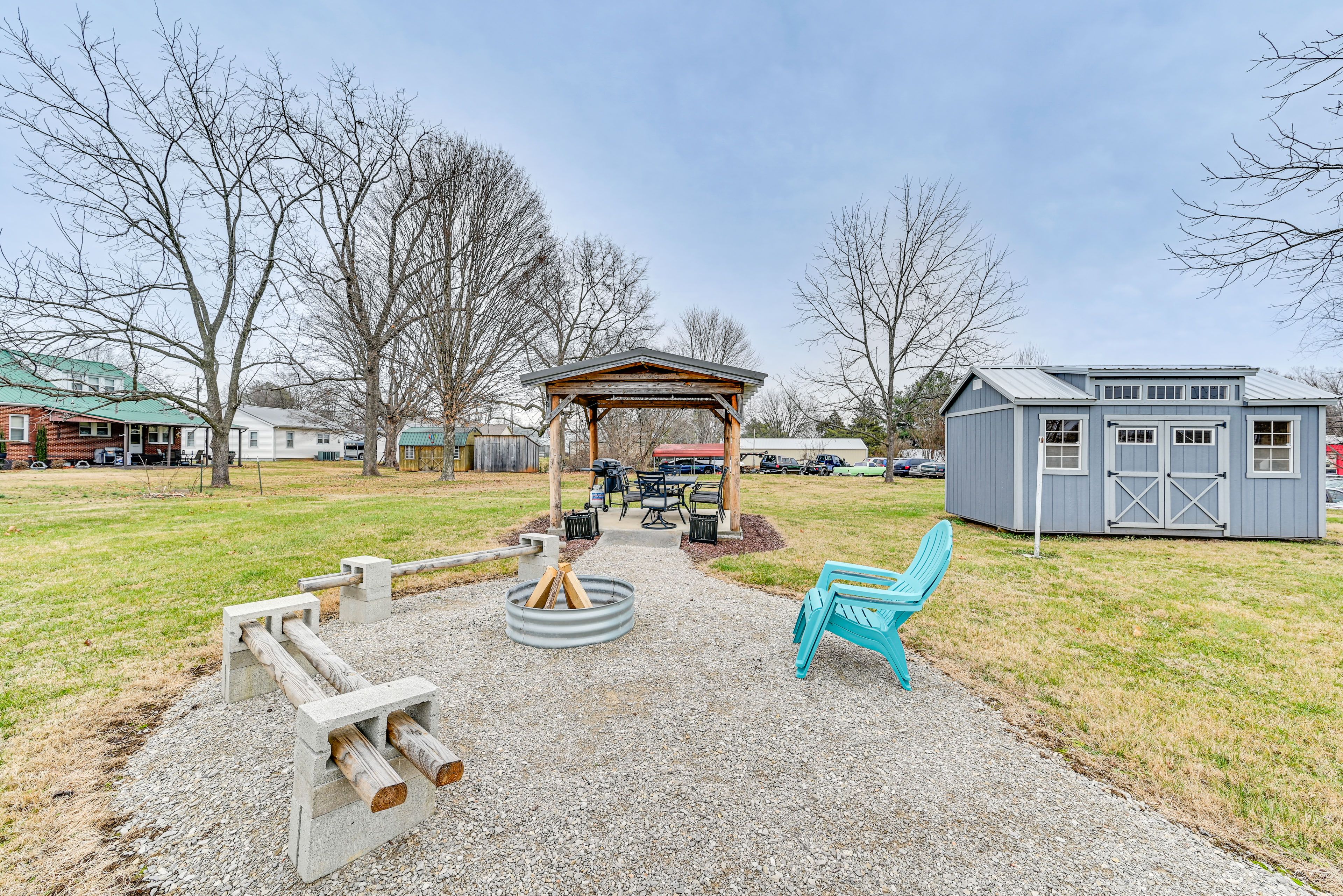 Pavilion w/ Grill | Outdoor Dining Area | Fire Pit