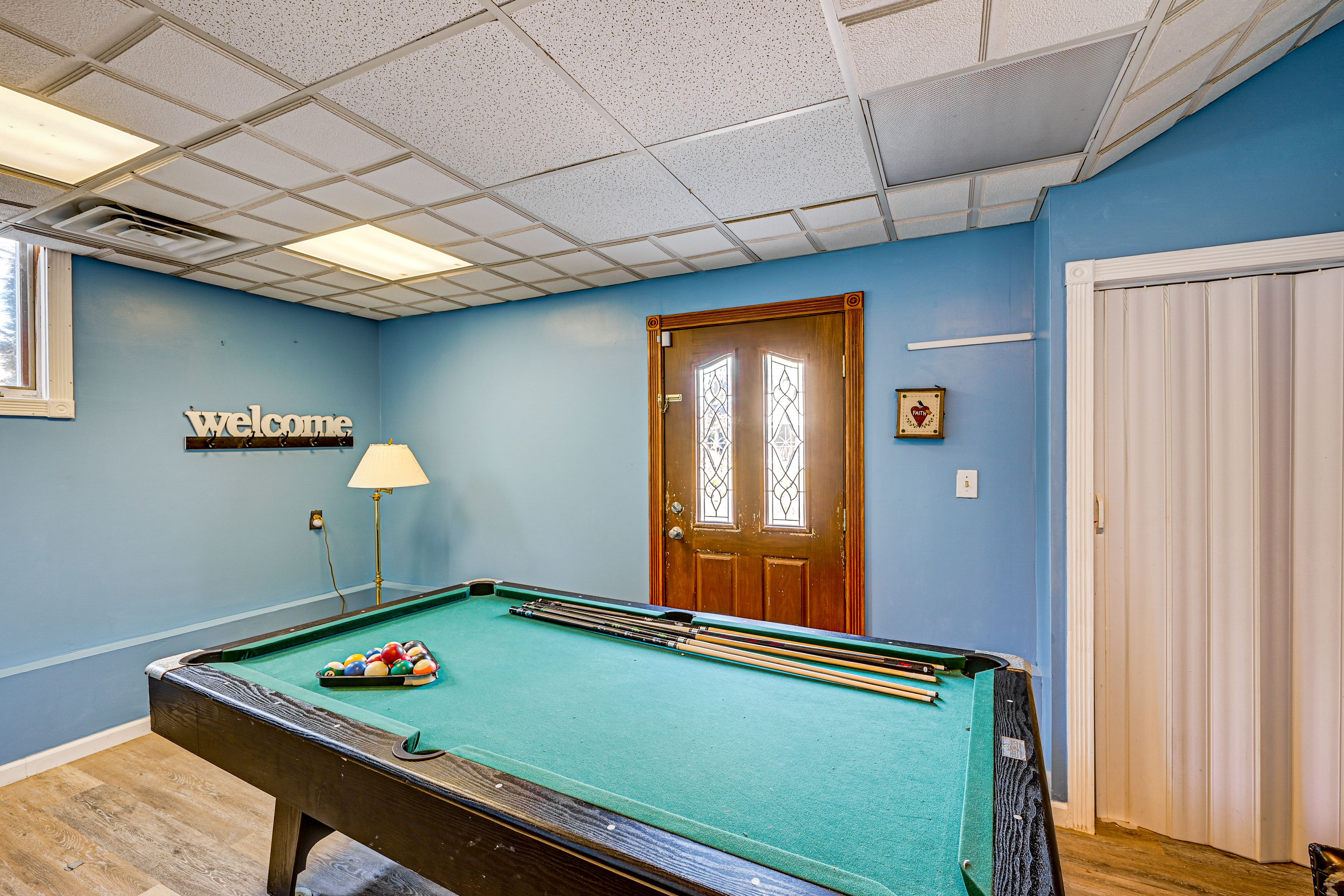 Game Room | 1st Floor | Steps to Enter | Pool Table