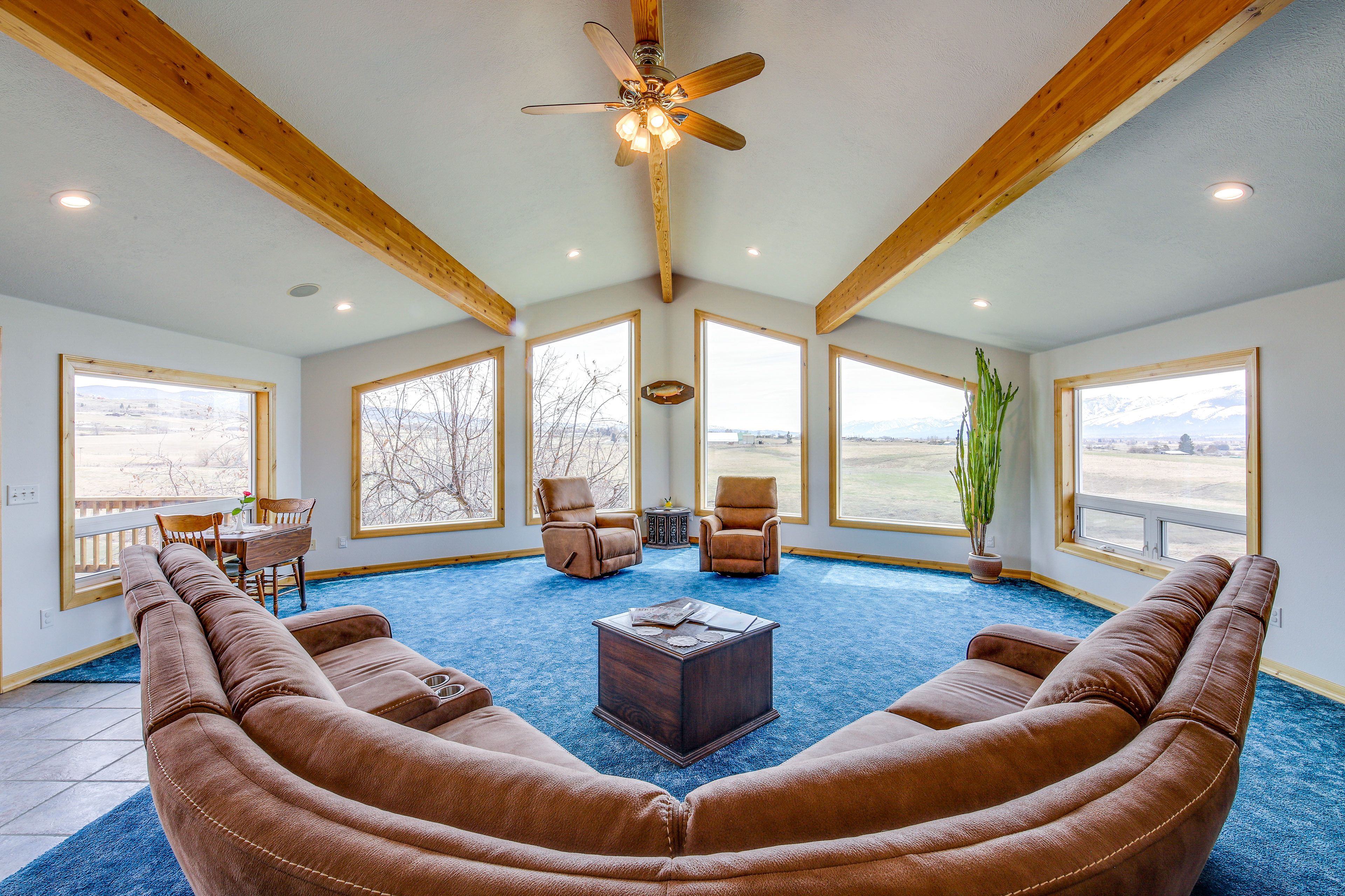 Living Room | Fireplace | Picture Windows | Piano | Acoustic Guitar