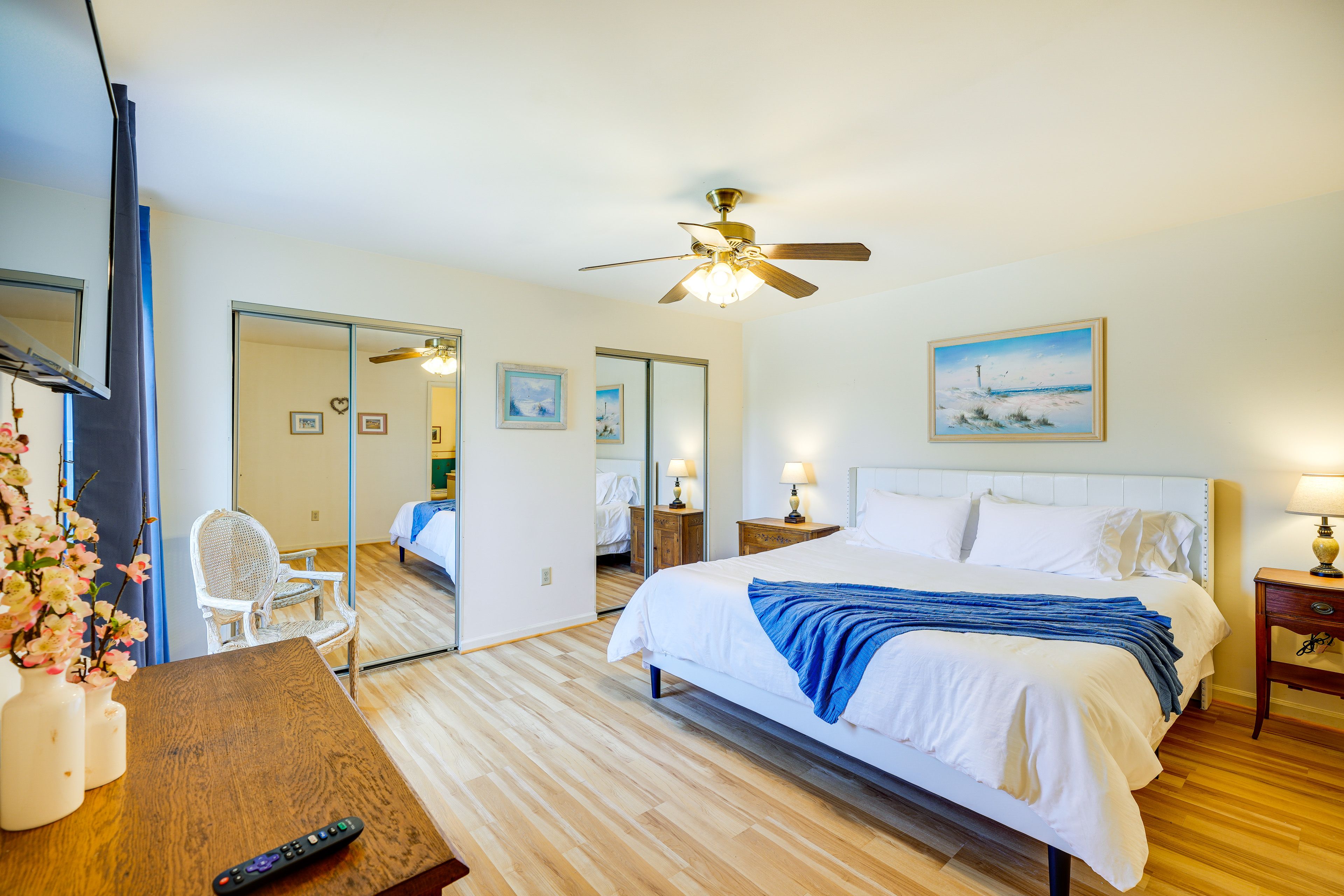 Bedroom 1 | 2nd Floor | King Bed | Linens Provided | Smart TV