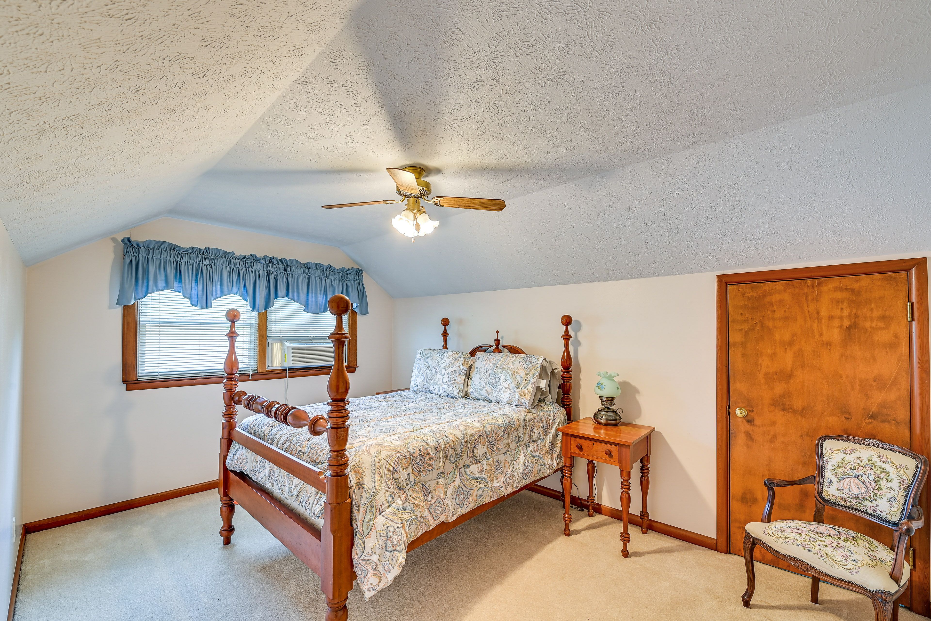Bedroom 1 | Upper Level | Queen Bed | Window A/C Unit (Upstairs)