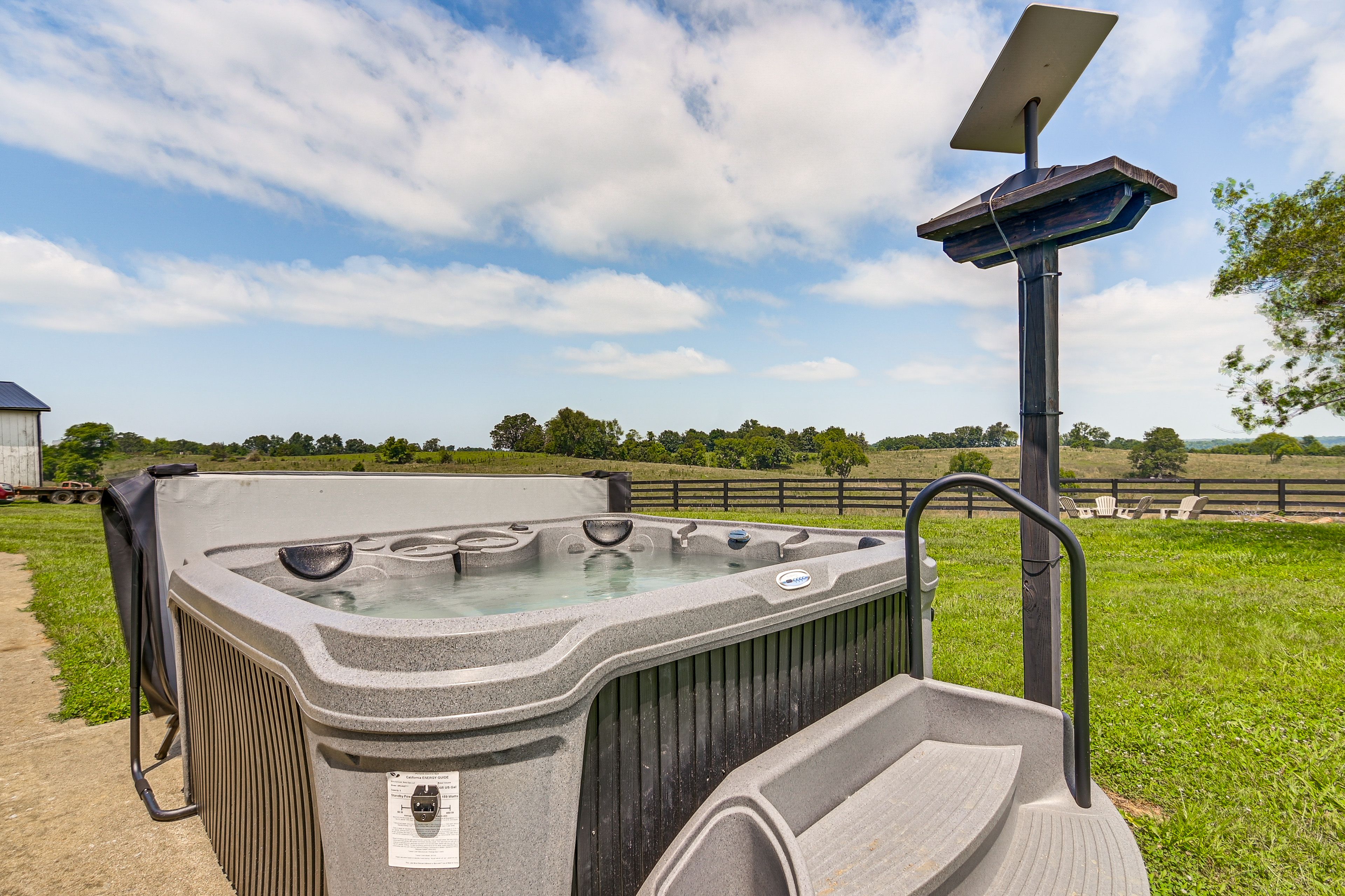 Patio | Private Hot Tub