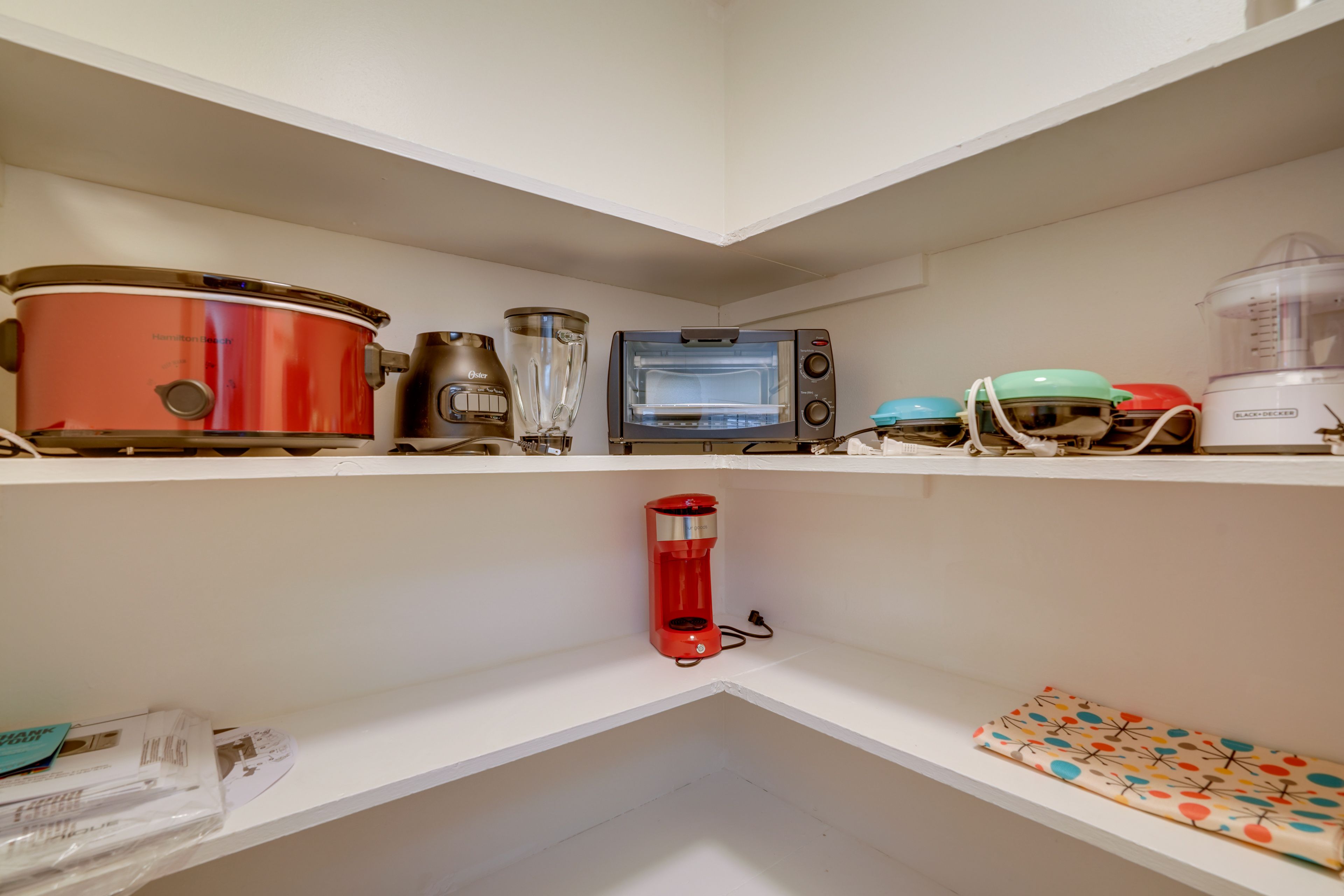 Pantry | Crockpot | Toaster Oven | Blender