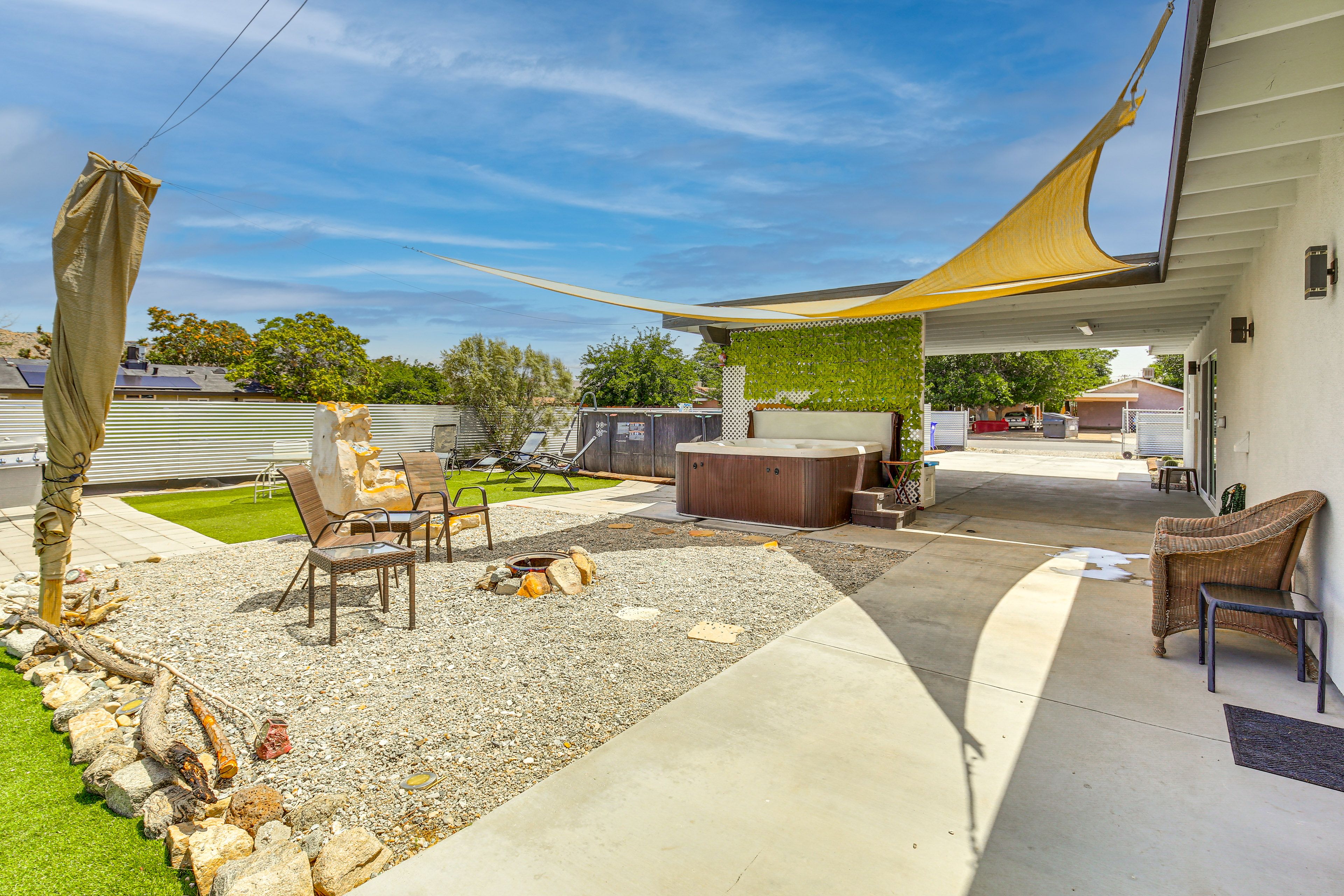 Private Patio | Hot Tub | Fire Pit (w/ Firewood) | Gas Grill (w/ Propane)