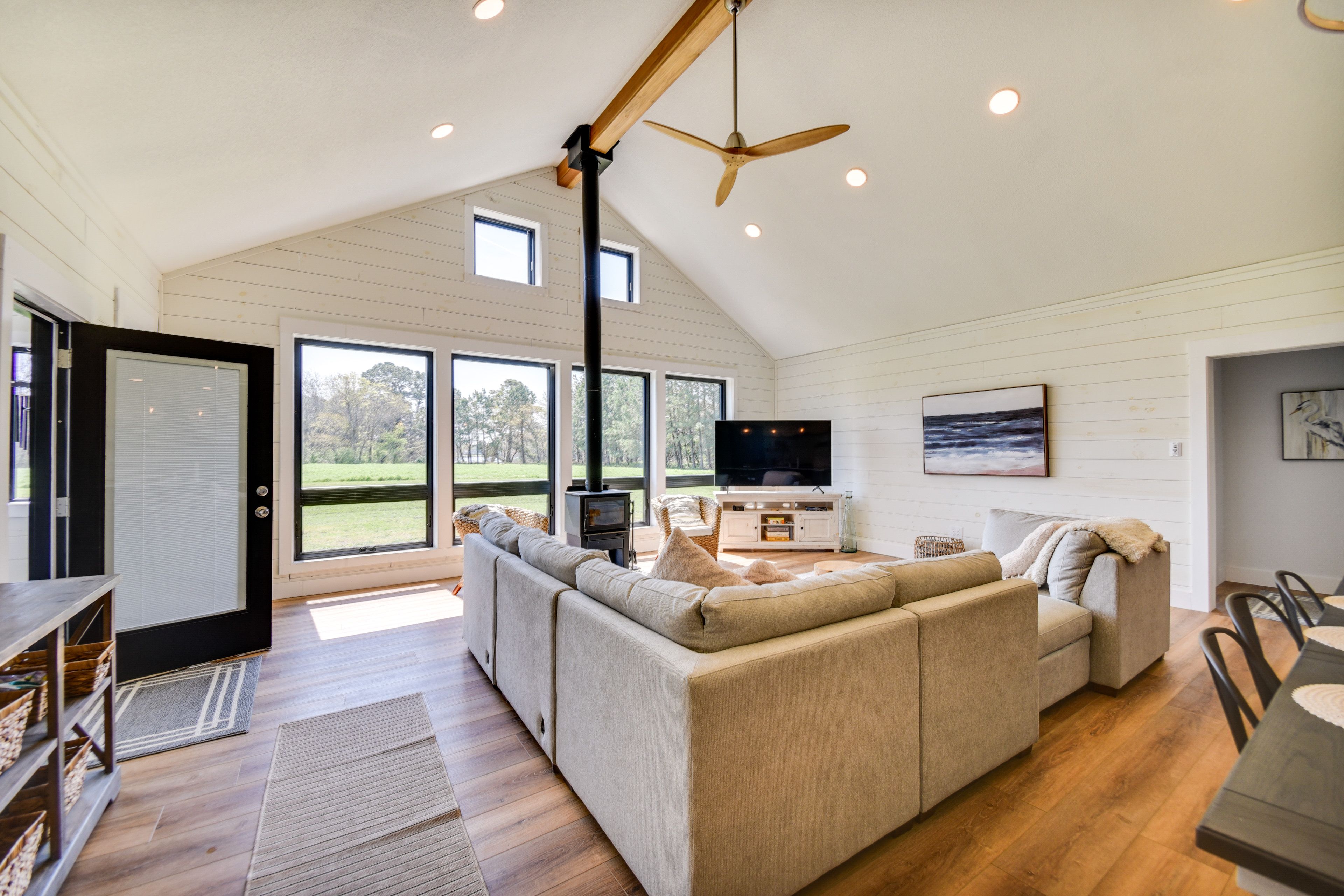 Living Room | Smart TV | Wood-Burning Stove