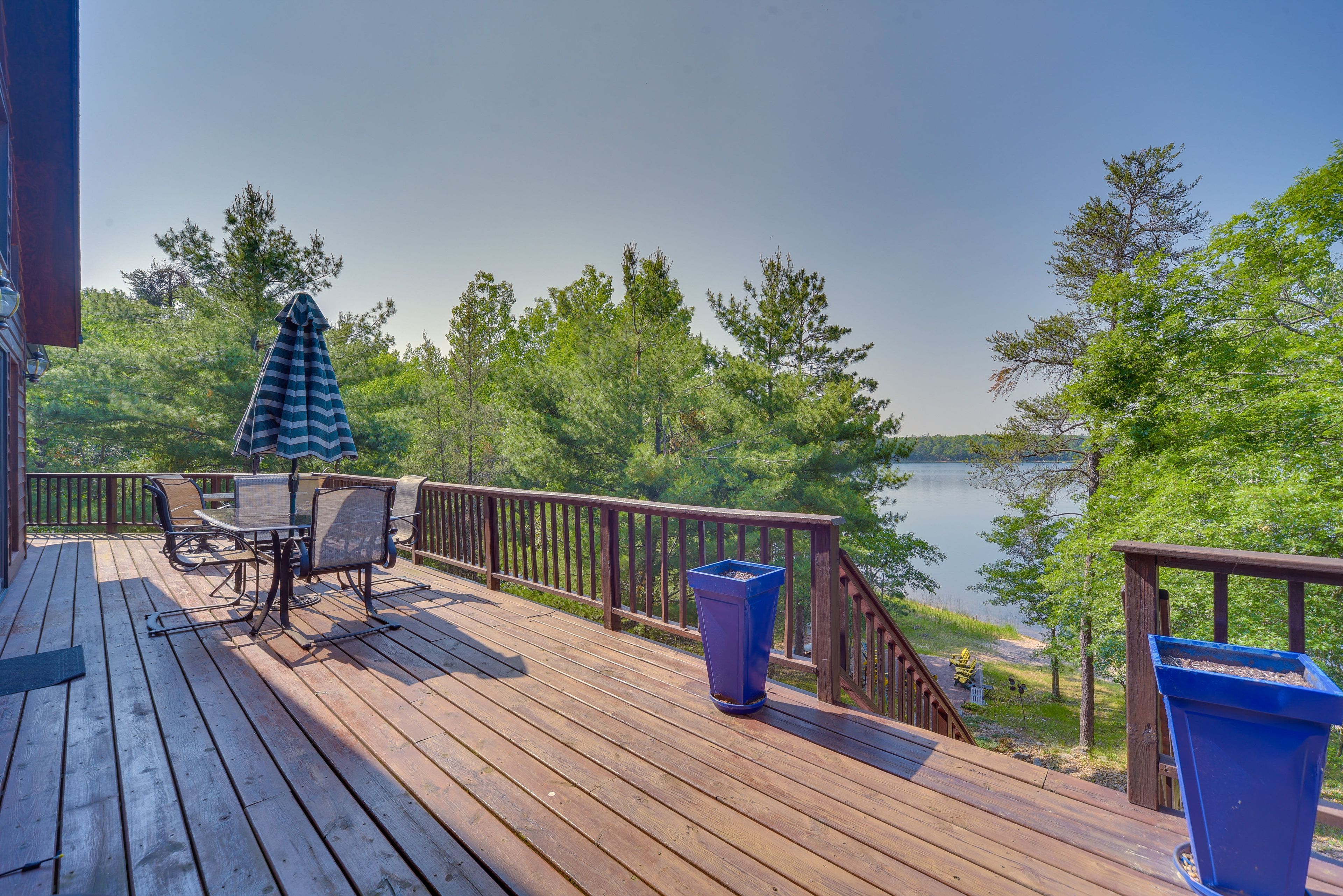 Deck | Little Sand Lake Views