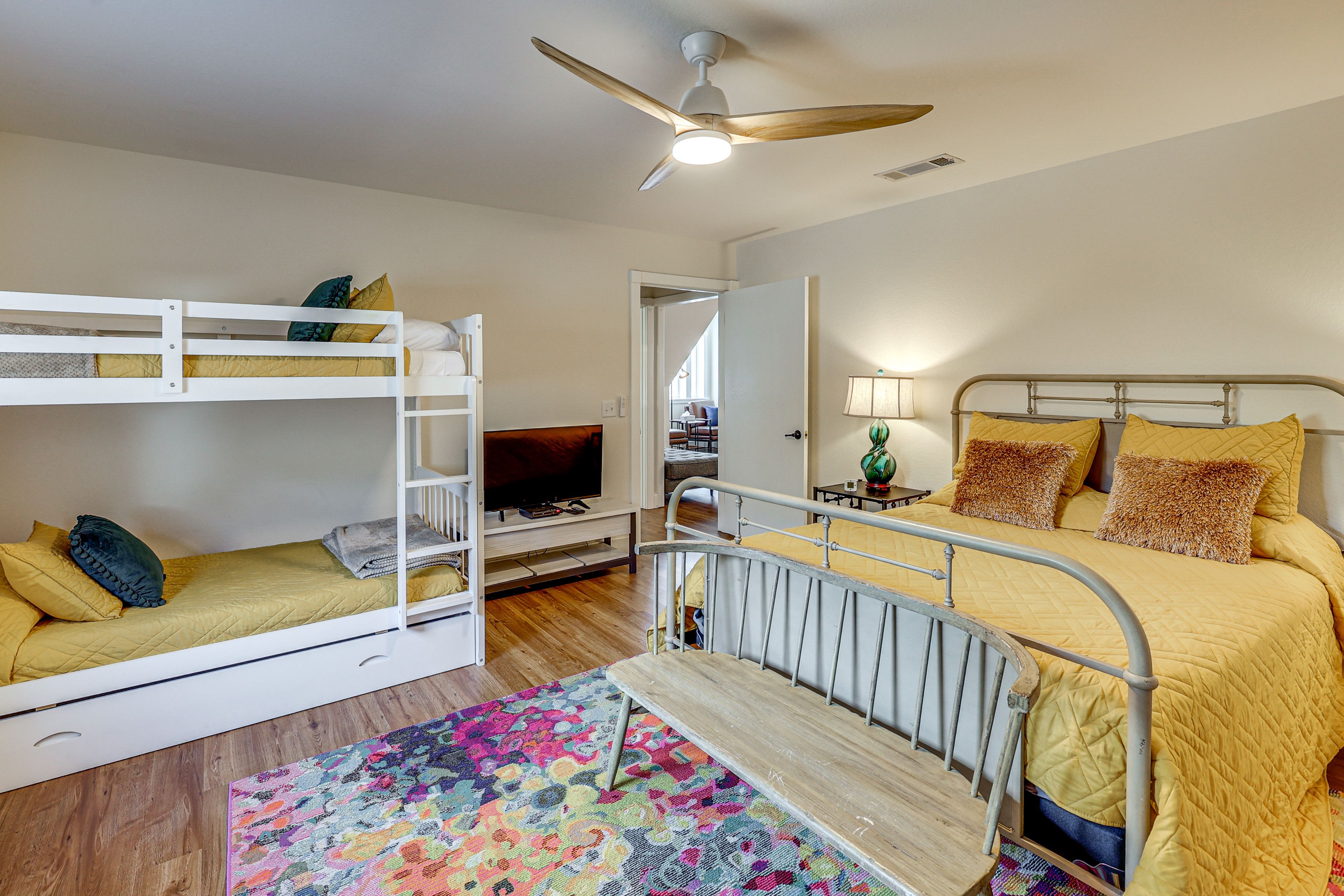 Bedroom 4 | 2nd Floor | Queen Bed | Twin Bunk Bed w/ Twin Trundle