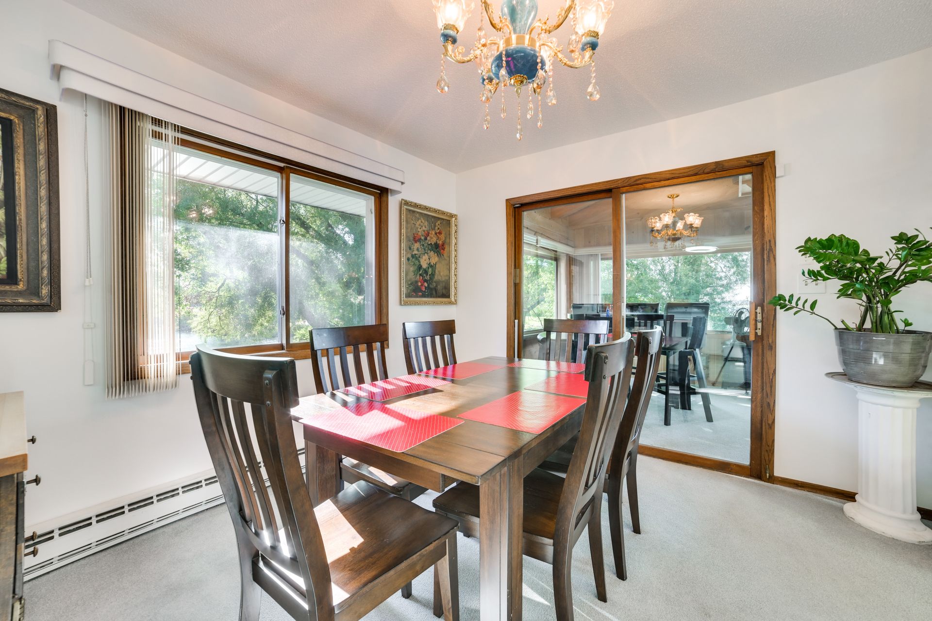 Dining table — main level, dishware & flatware