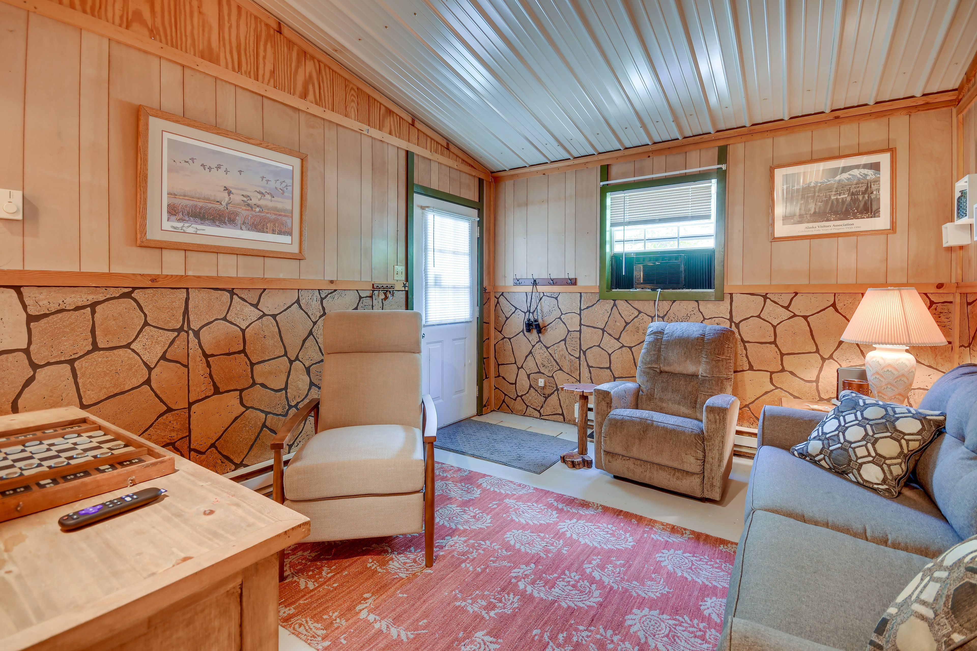 Living Room | Full Sleeper Sofa | Smart TV | Free WiFi | Window A/C Units