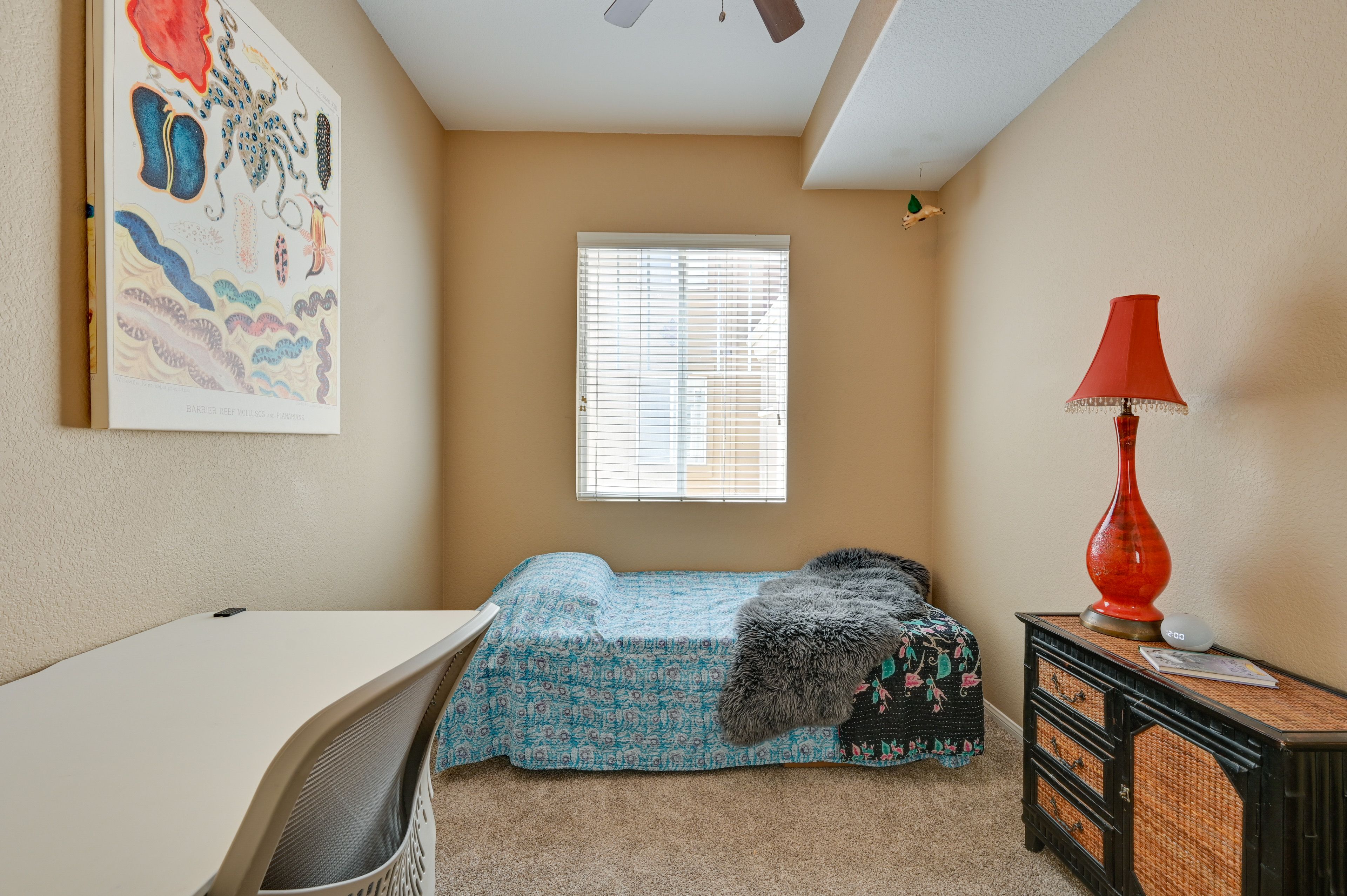 Bedroom 1 | Main Floor | Twin Bed | Laptop-Friendly Desk