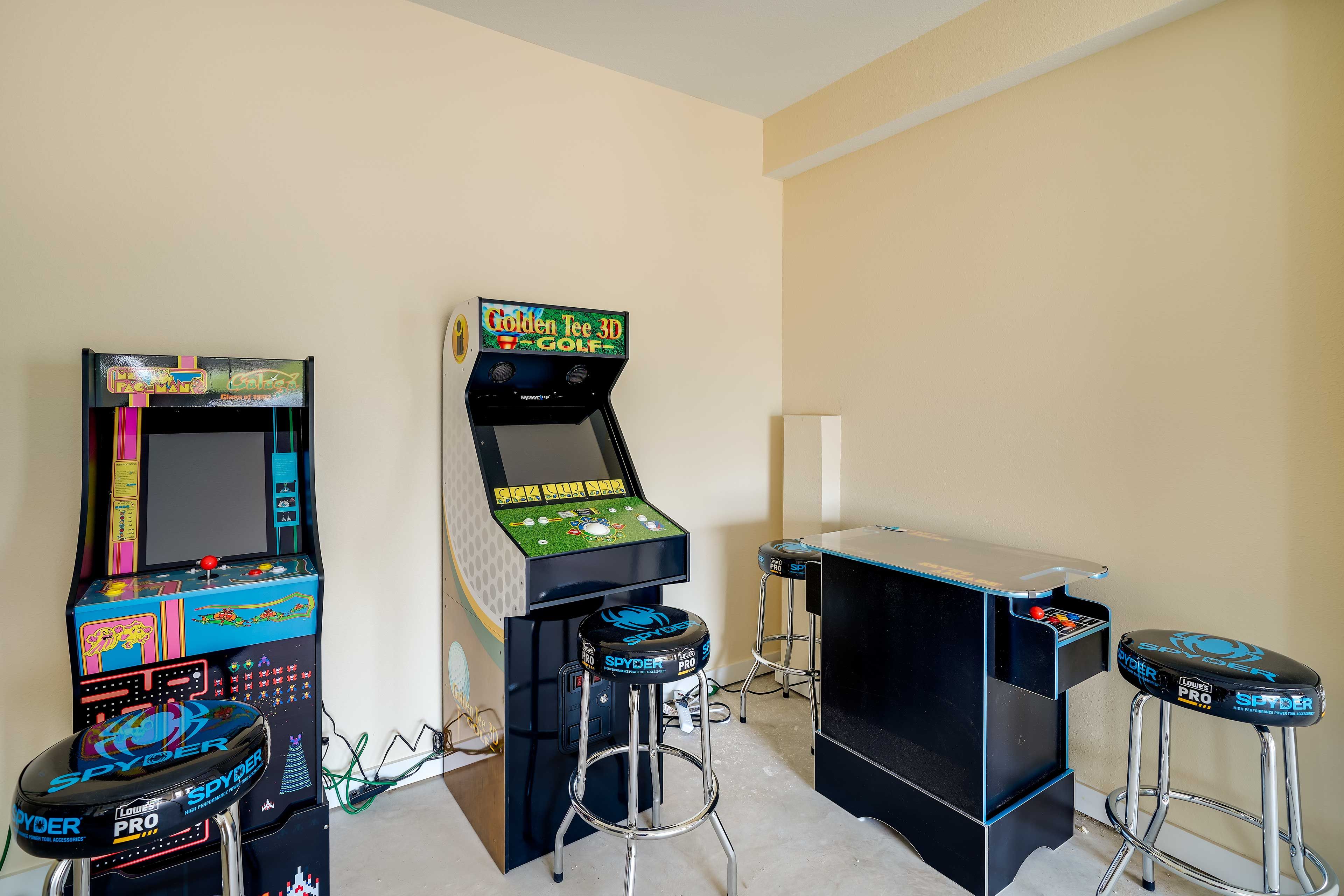 Cottage Exterior | 3 Video Arcade Machines