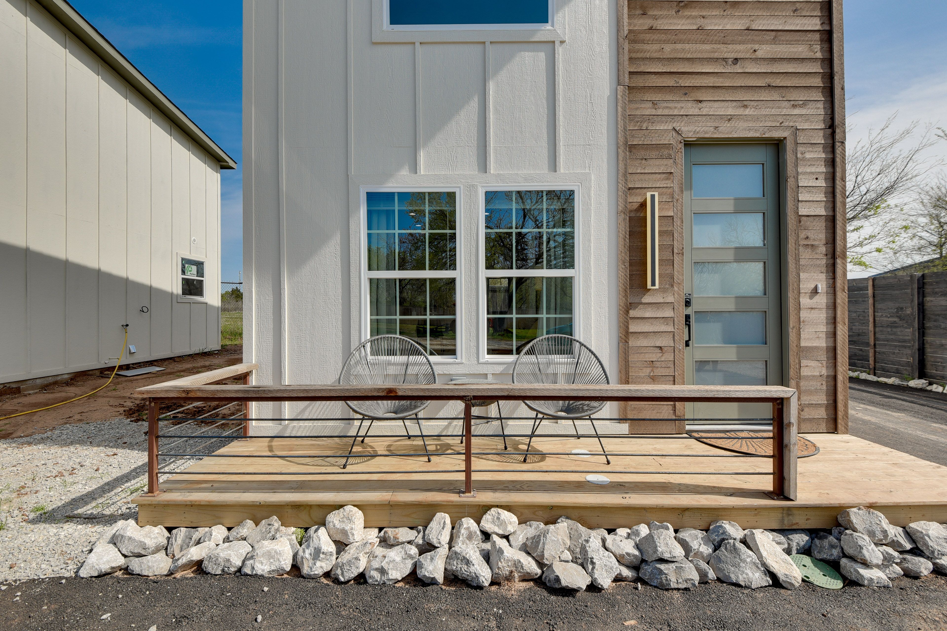 Studio Exterior | Keyless Entry | Furnished Porch