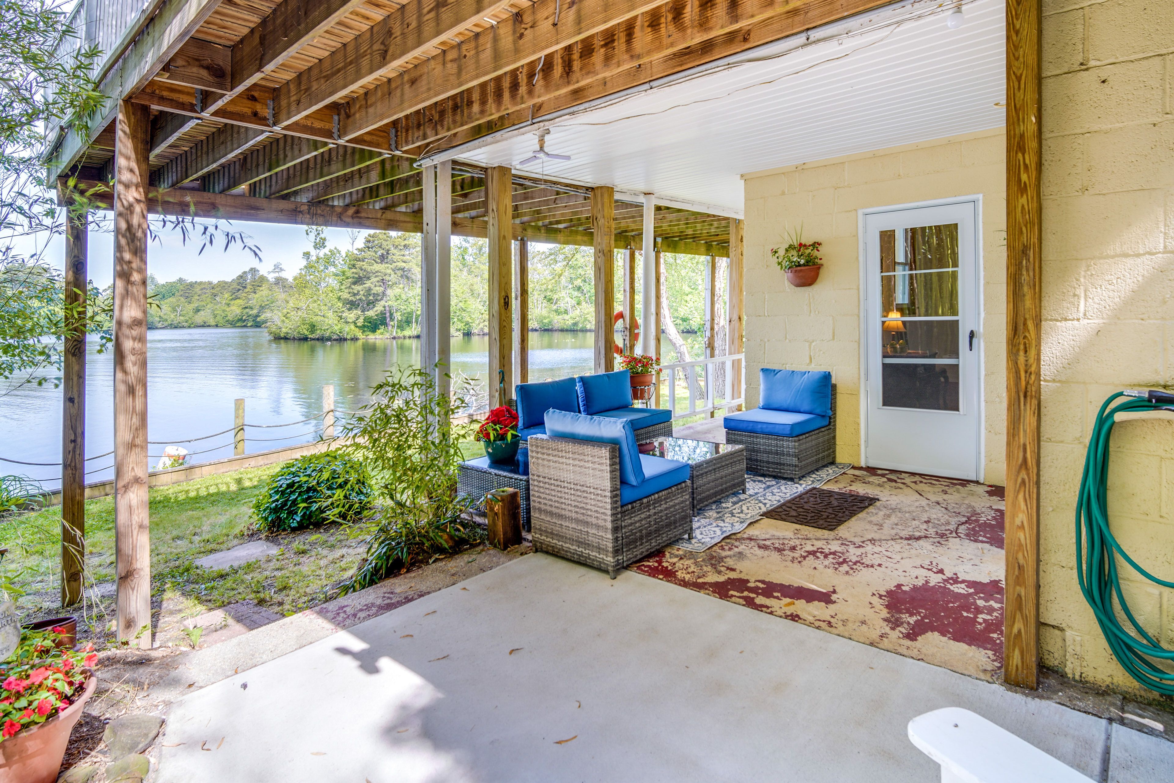 Covered Patio | Swim & Fish On-Site | Fishing Poles