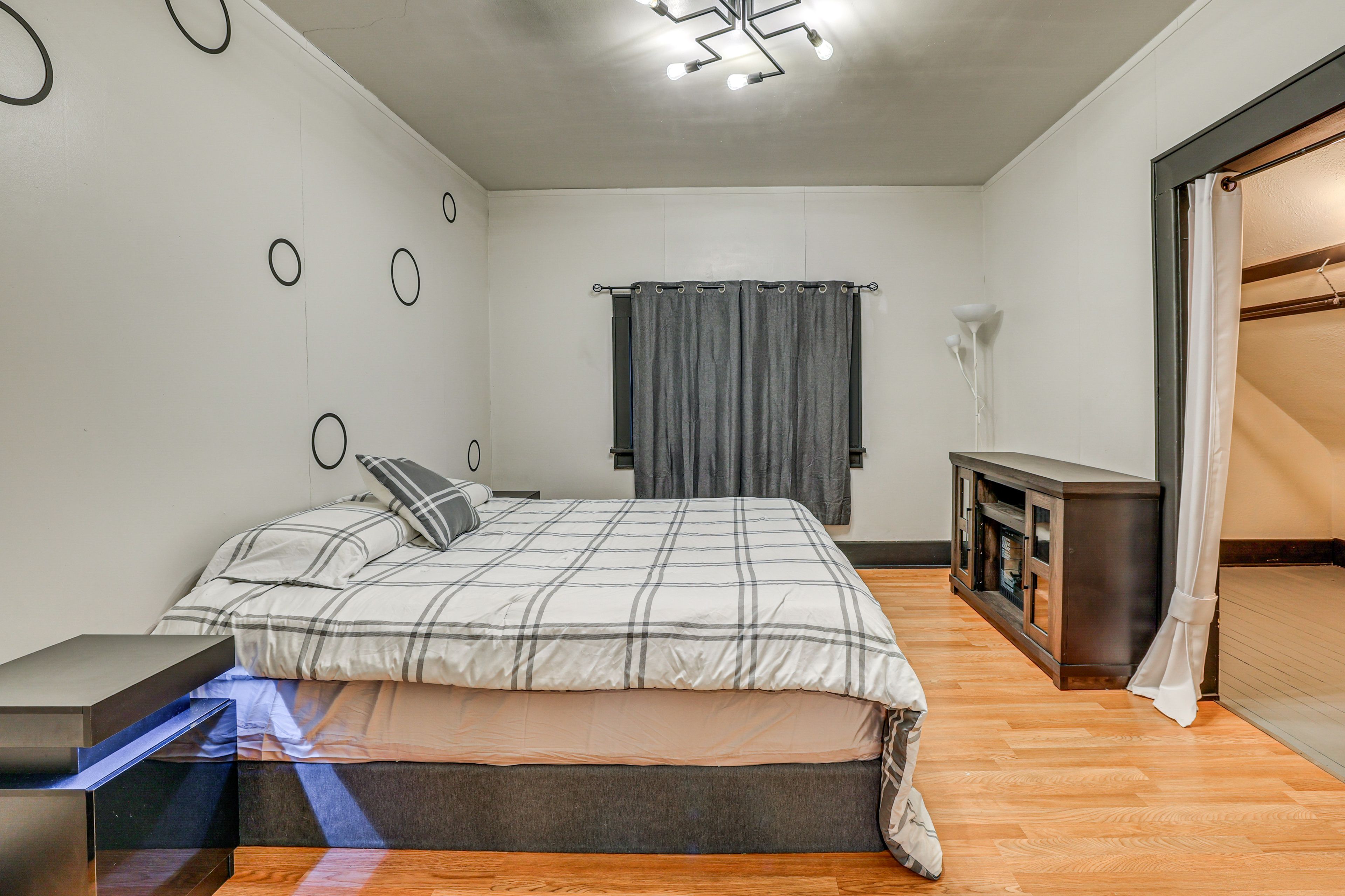 Bedroom | King Bed | Linens Provided | Electric Fireplace