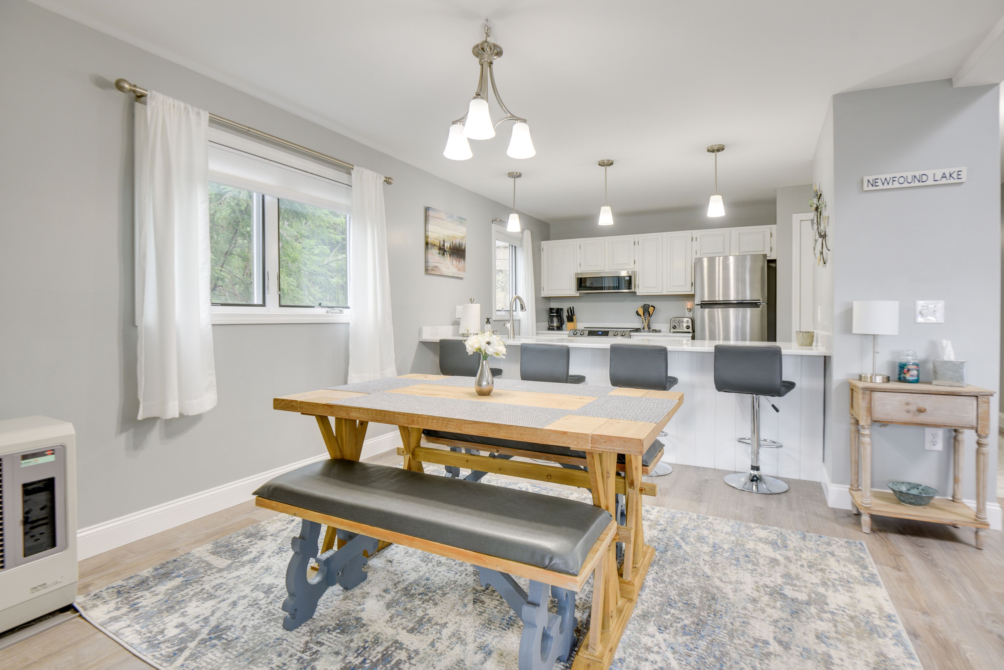 Dining Room/Kitchen | 1st Floor | Central A/C | Dishware & Flatware
