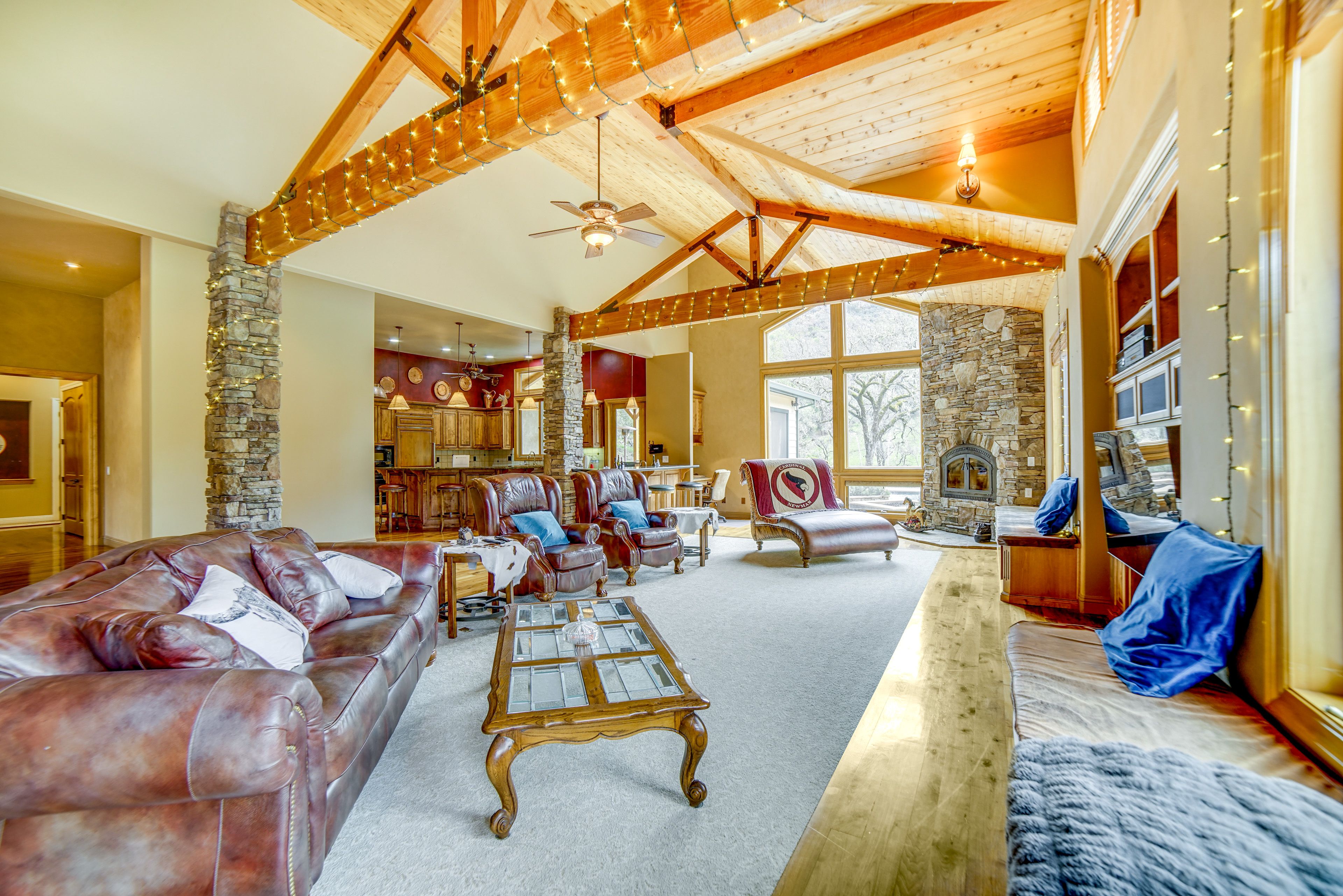 Living Room | Fireplace | Smart TV | Open Floor Plan | Central A/C