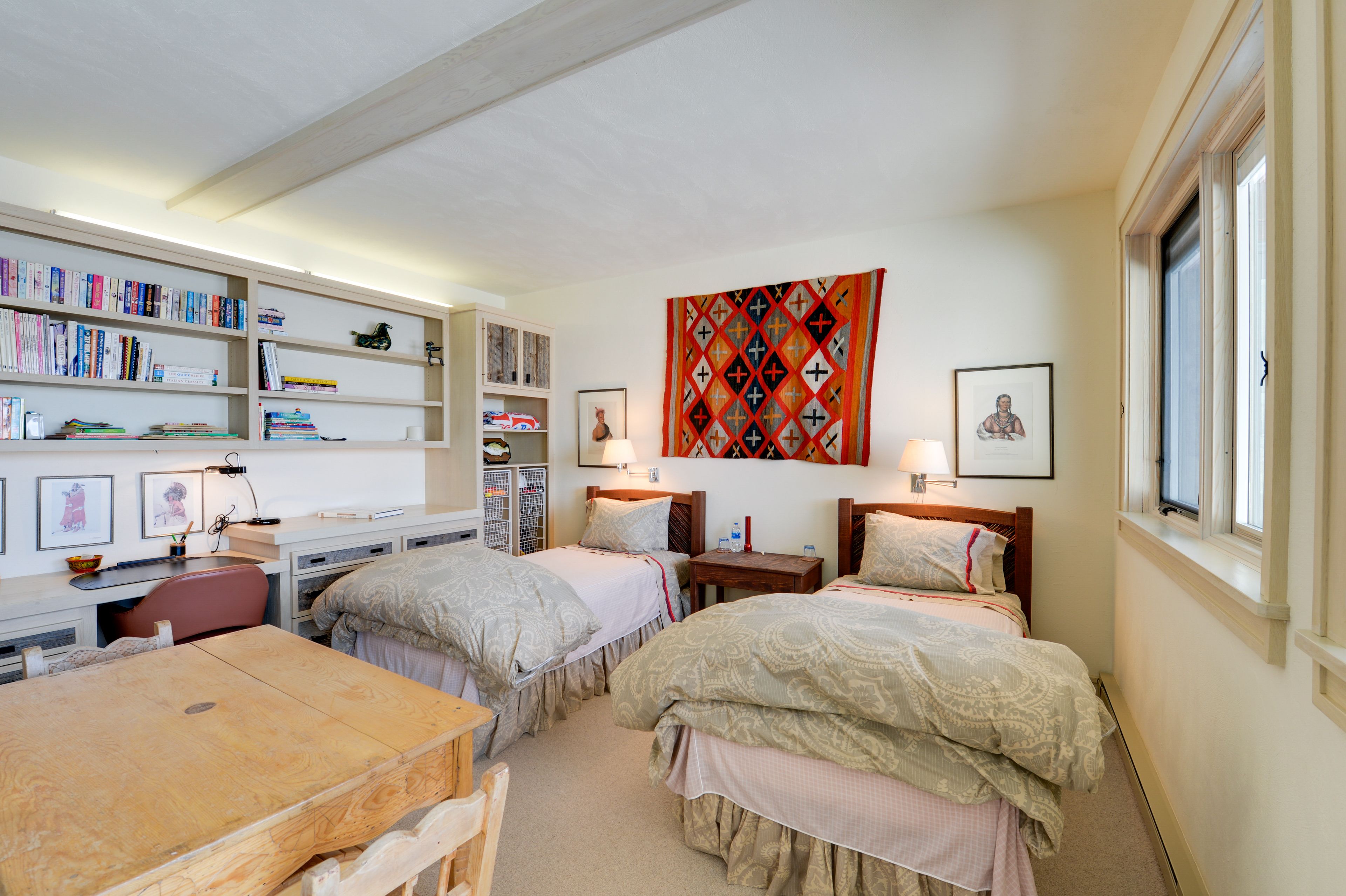 Bedroom Suite 5 | 2 Twin Beds | Access to Patio | Workstation