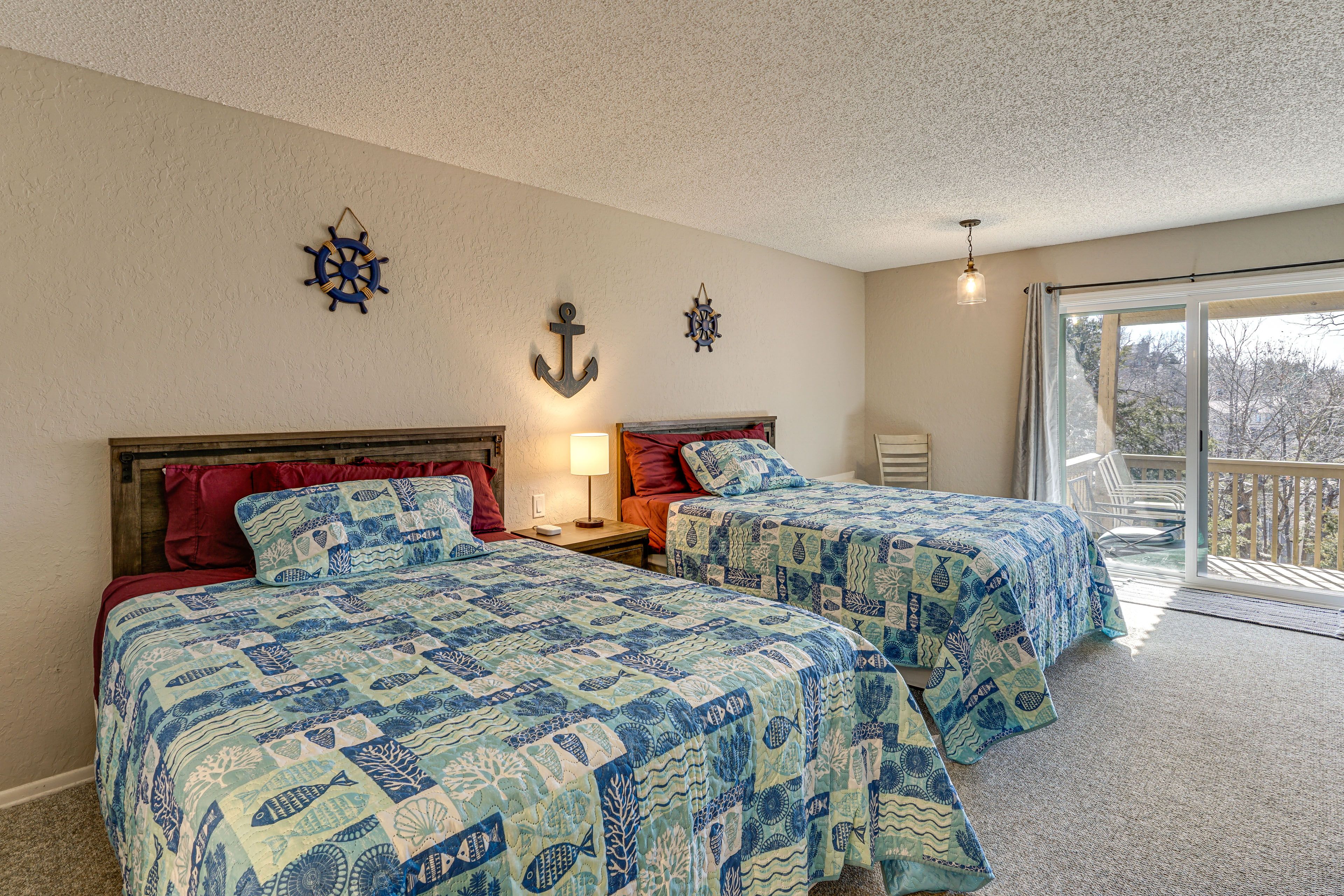 Bedroom 2 | 2 Queen Beds | Smart TV | Balcony | Lower Level