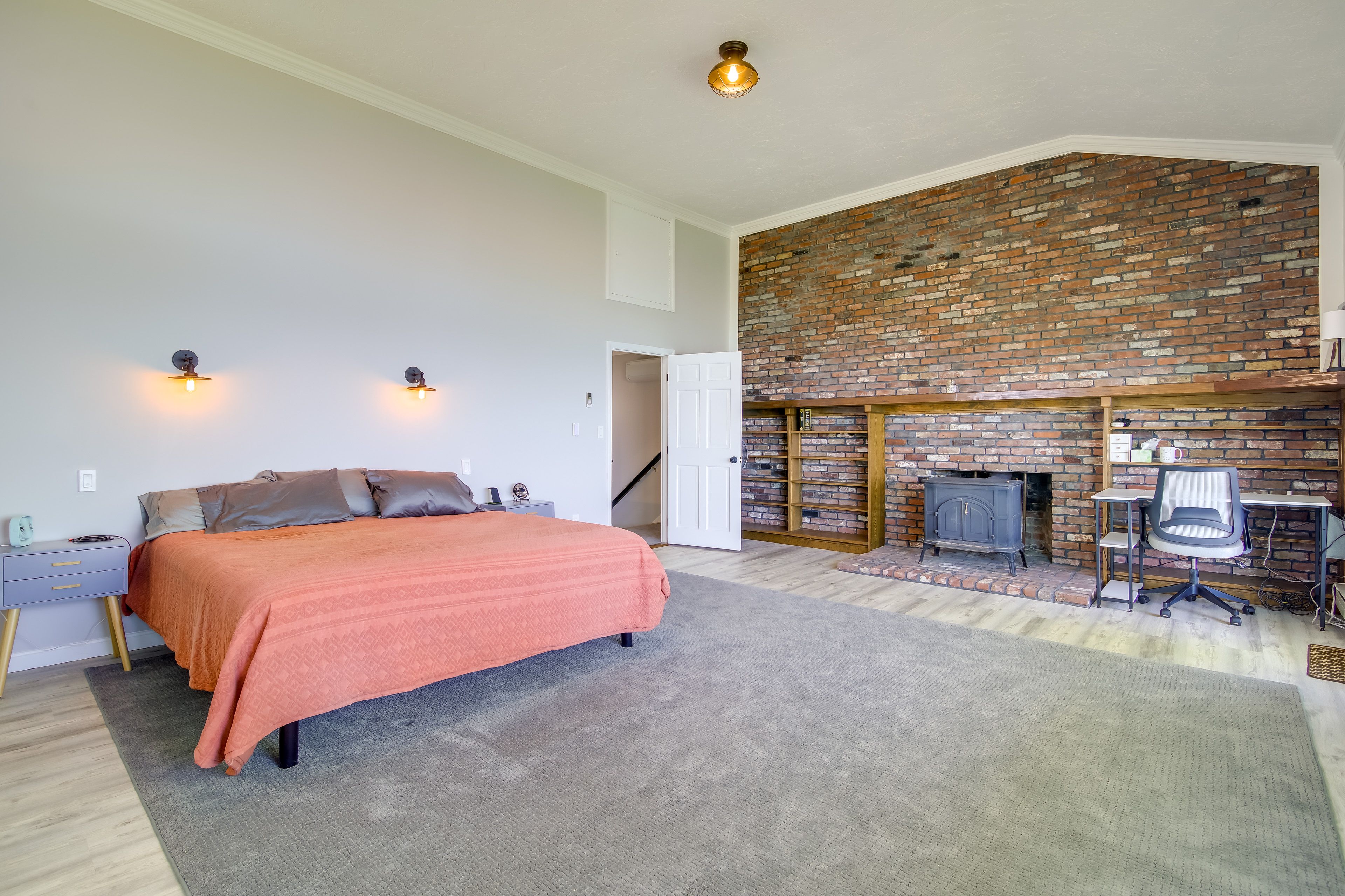 Bedroom 1 | 2nd Floor | King Bed | Deck Access | Linens Provided
