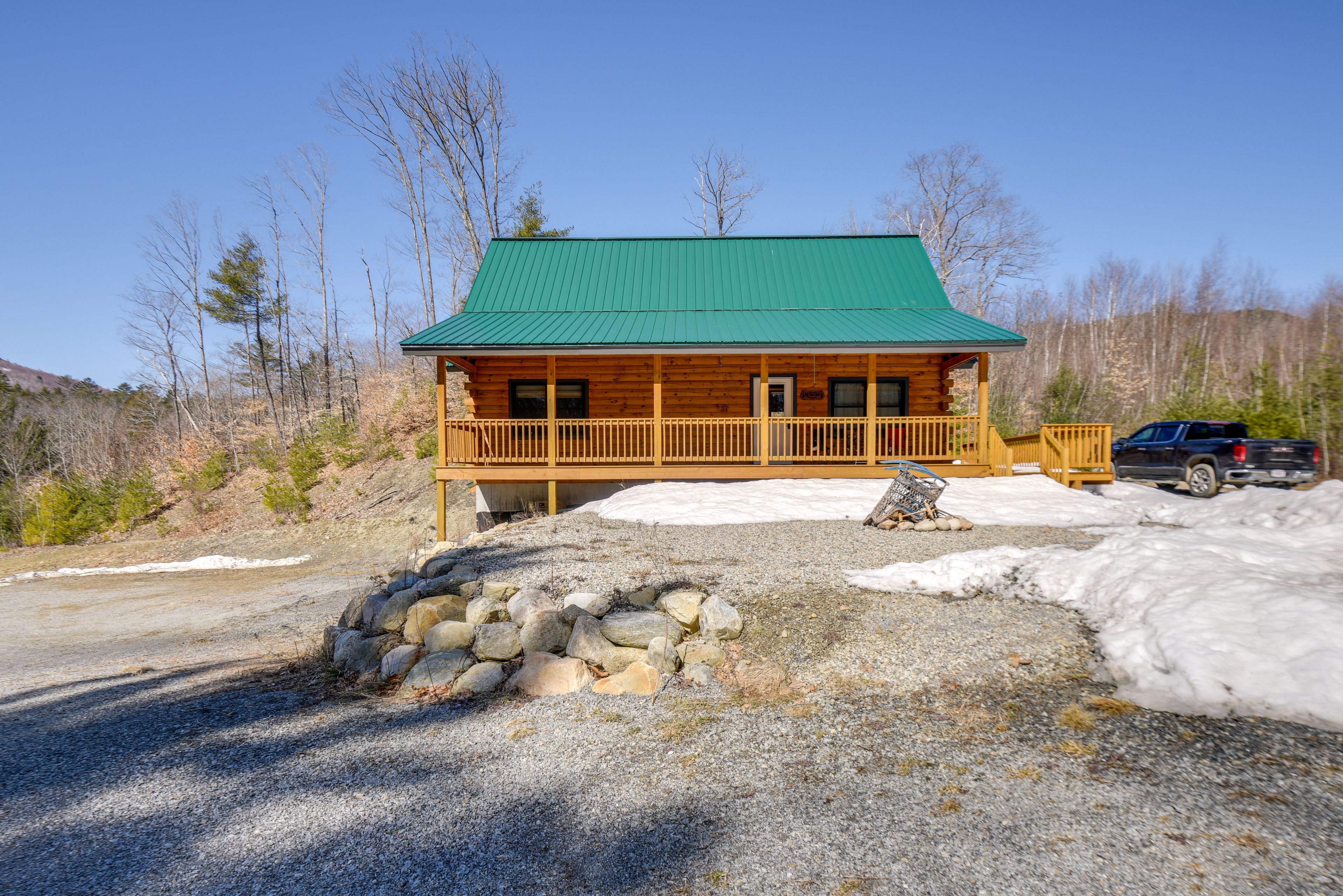Cabin Exterior | ~7 Mi to Newfound Lake | On-Site River Access