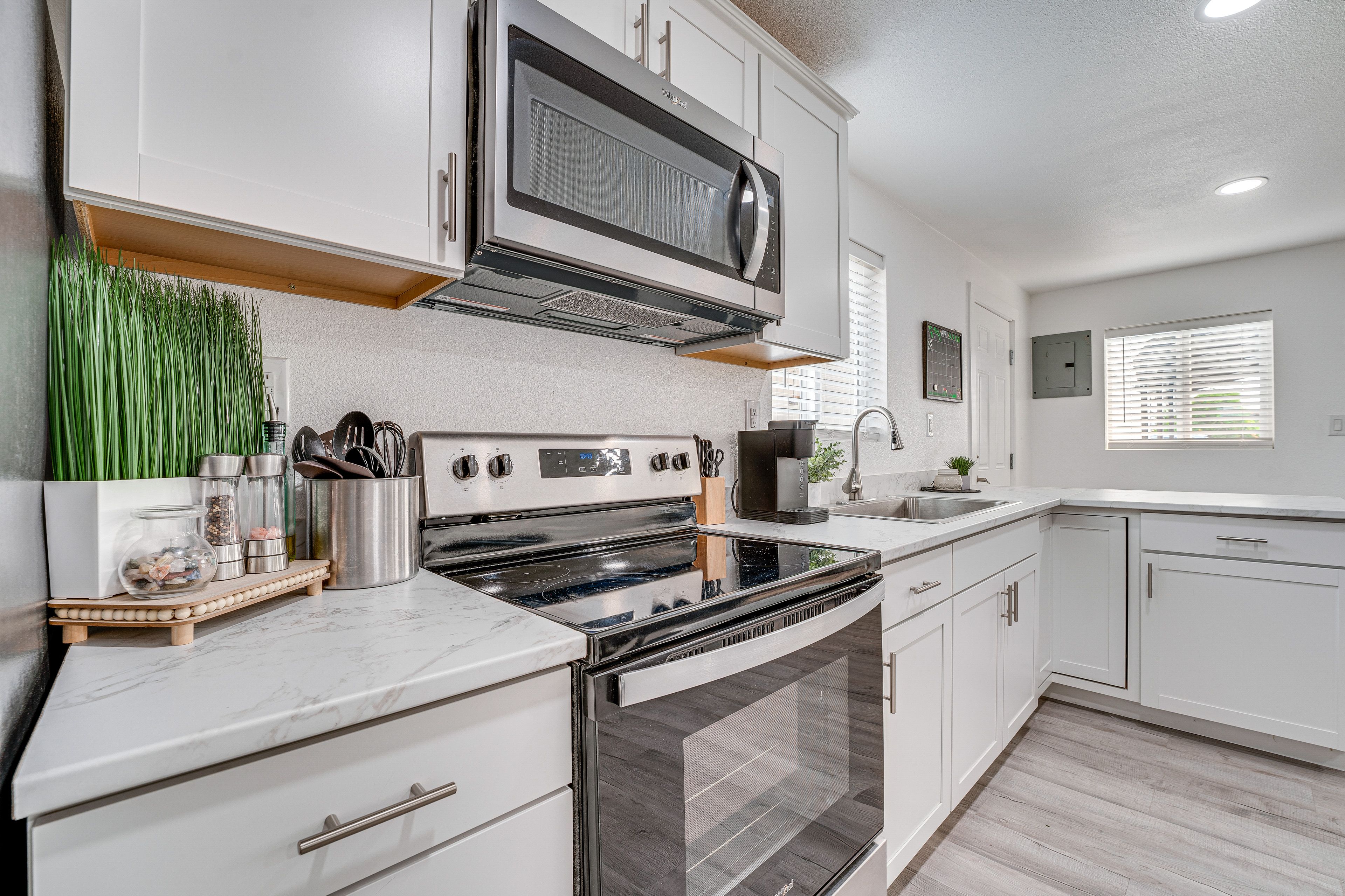 Kitchen | Single-Story Apartment Unit | In-Unit Laundry