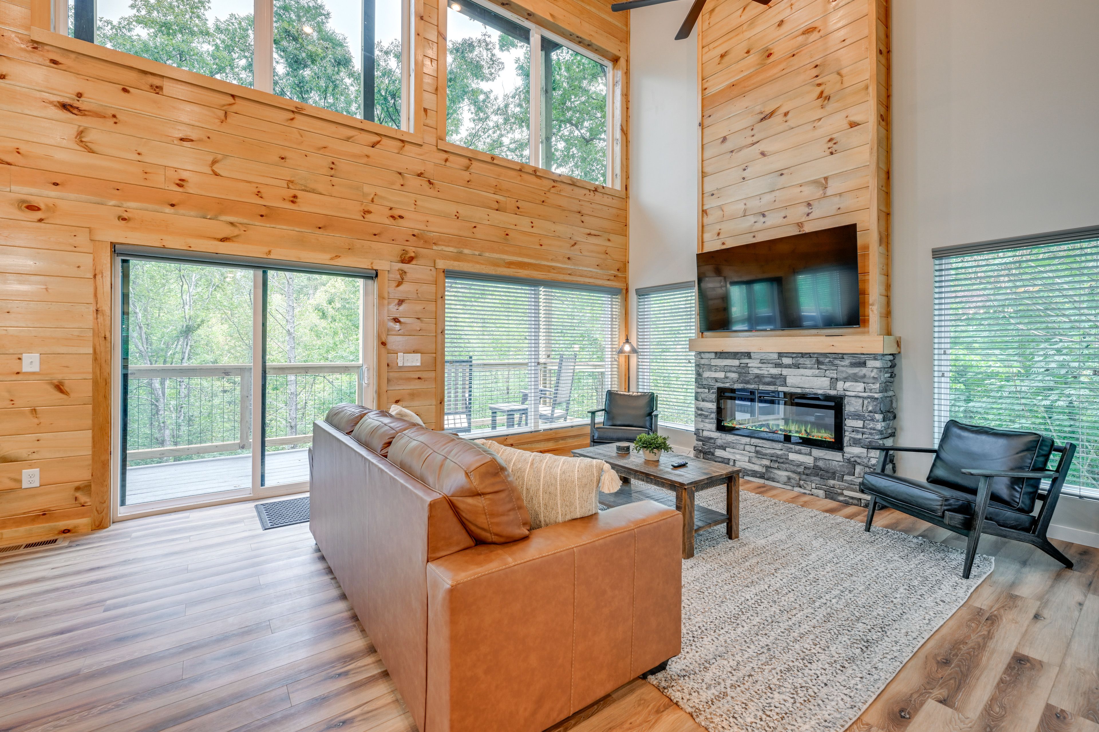 Living Room | 1st Floor | Full Sleeper Sofa | Smart TV | Electric Fireplace