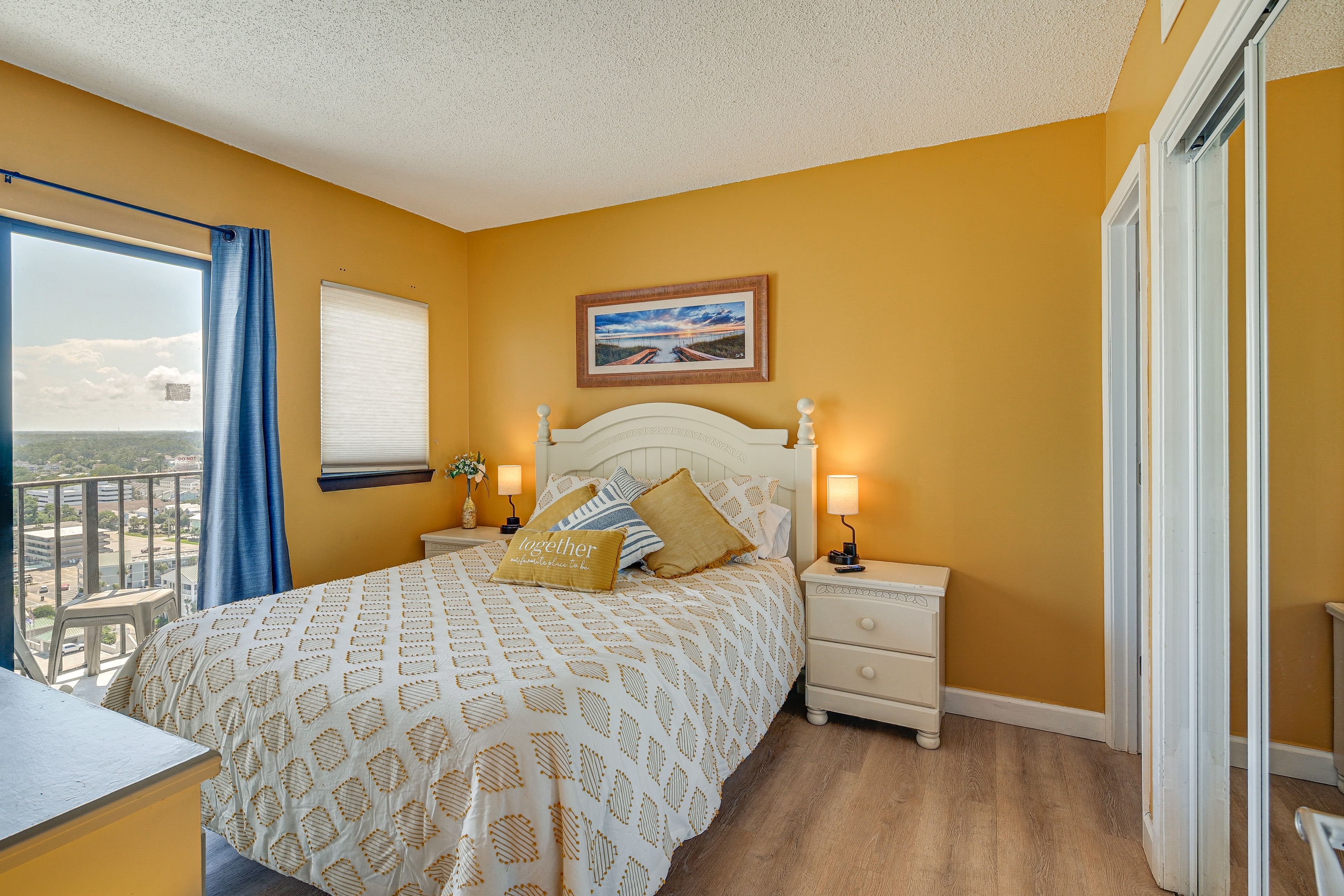 Bedroom 1 | Queen Bed | Smart TV | En-Suite Bathroom | Balcony Access