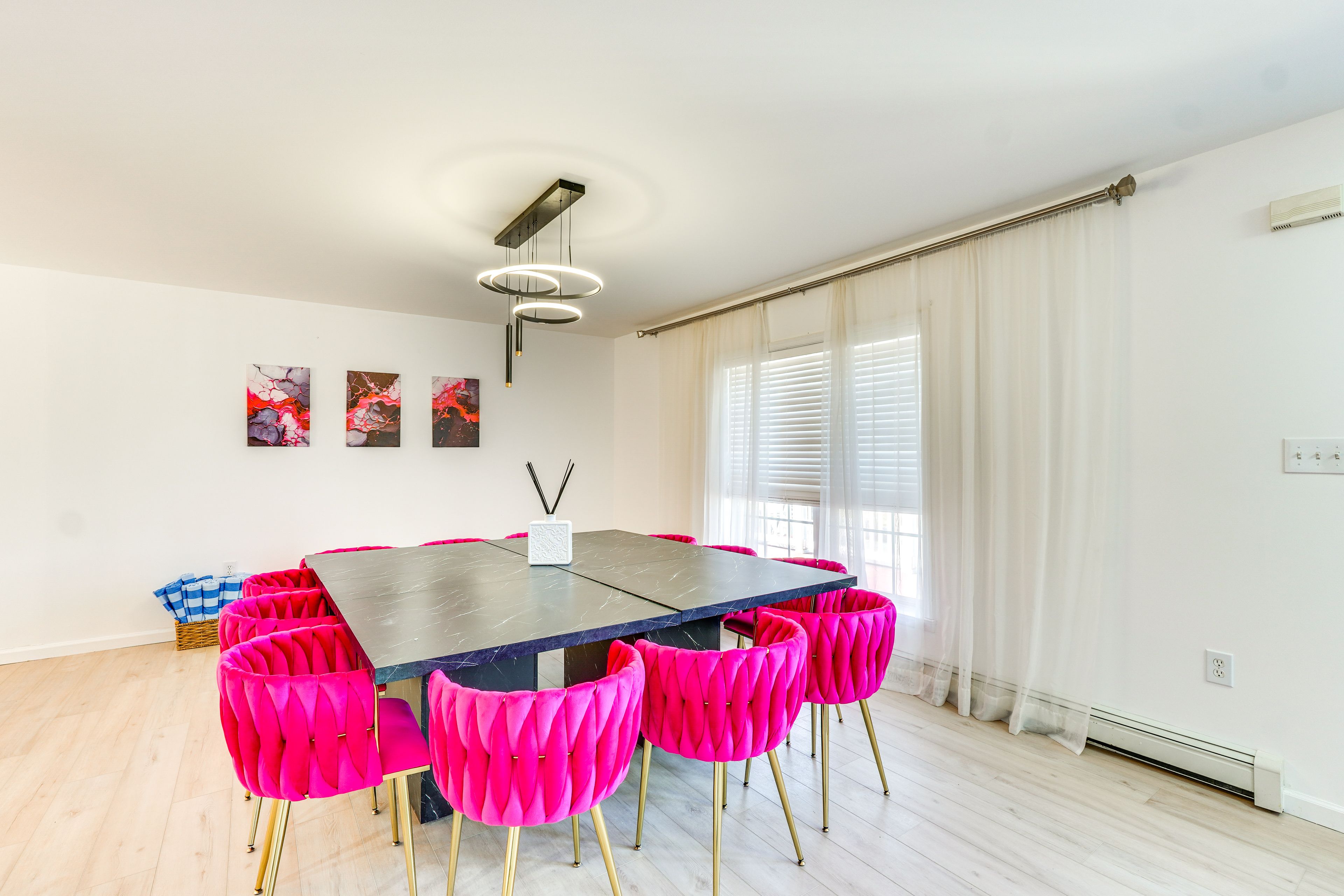 Dining Area | Dishes & Flatware Provided | Electric Fireplace