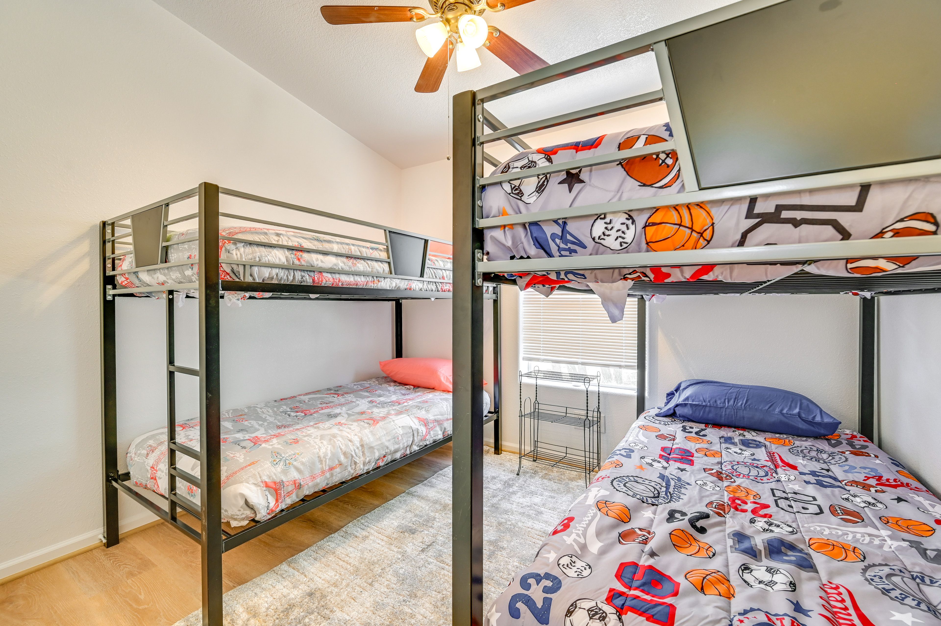 Bedroom 3 | 2 Twin Bunk Beds | Ceiling Fans