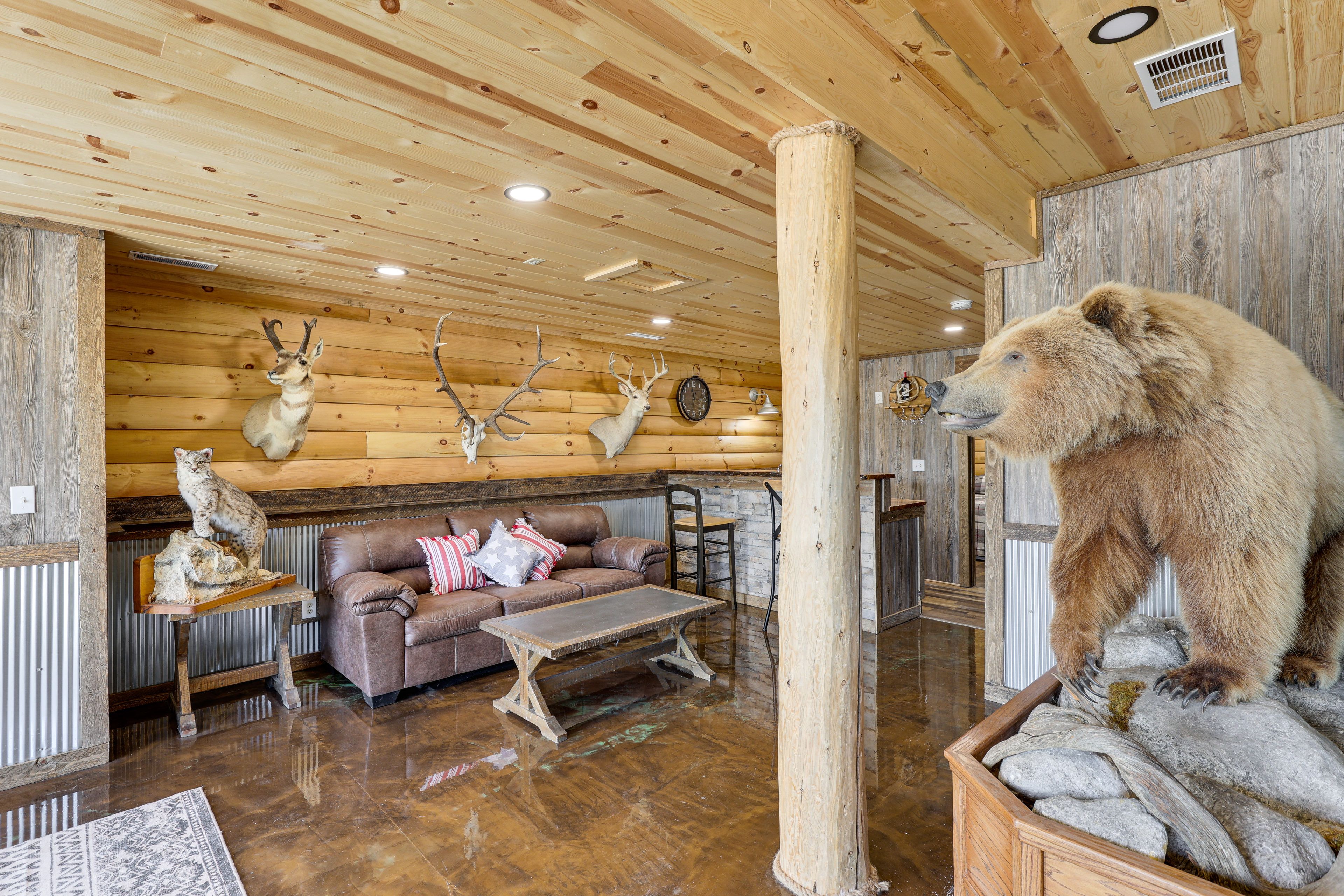Basement | Queen Sleeper Sofa | Wood-Burning Stove | Wet Bar