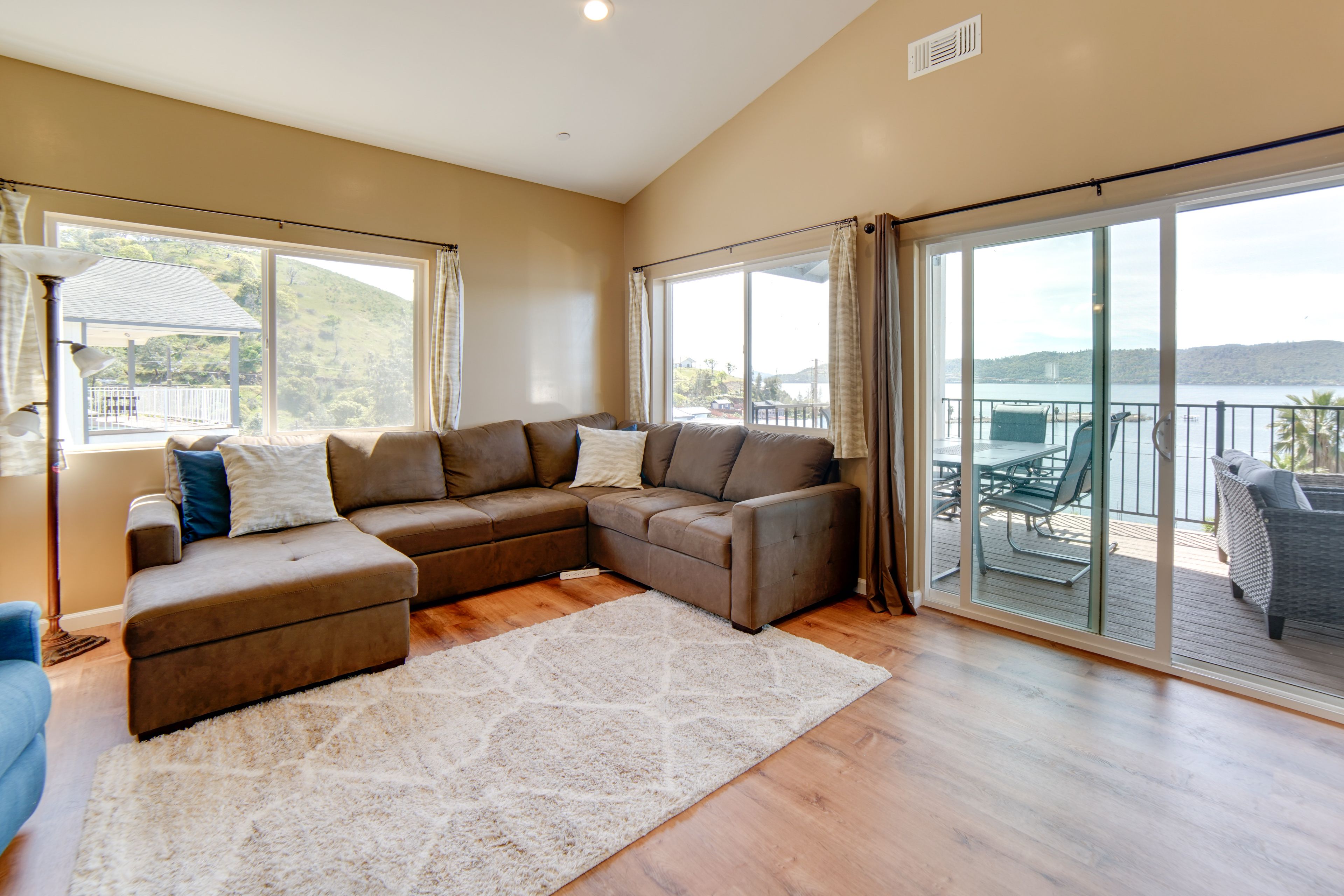 Living Room | Full Sleeper Sofa | Central A/C & Heating | Desk