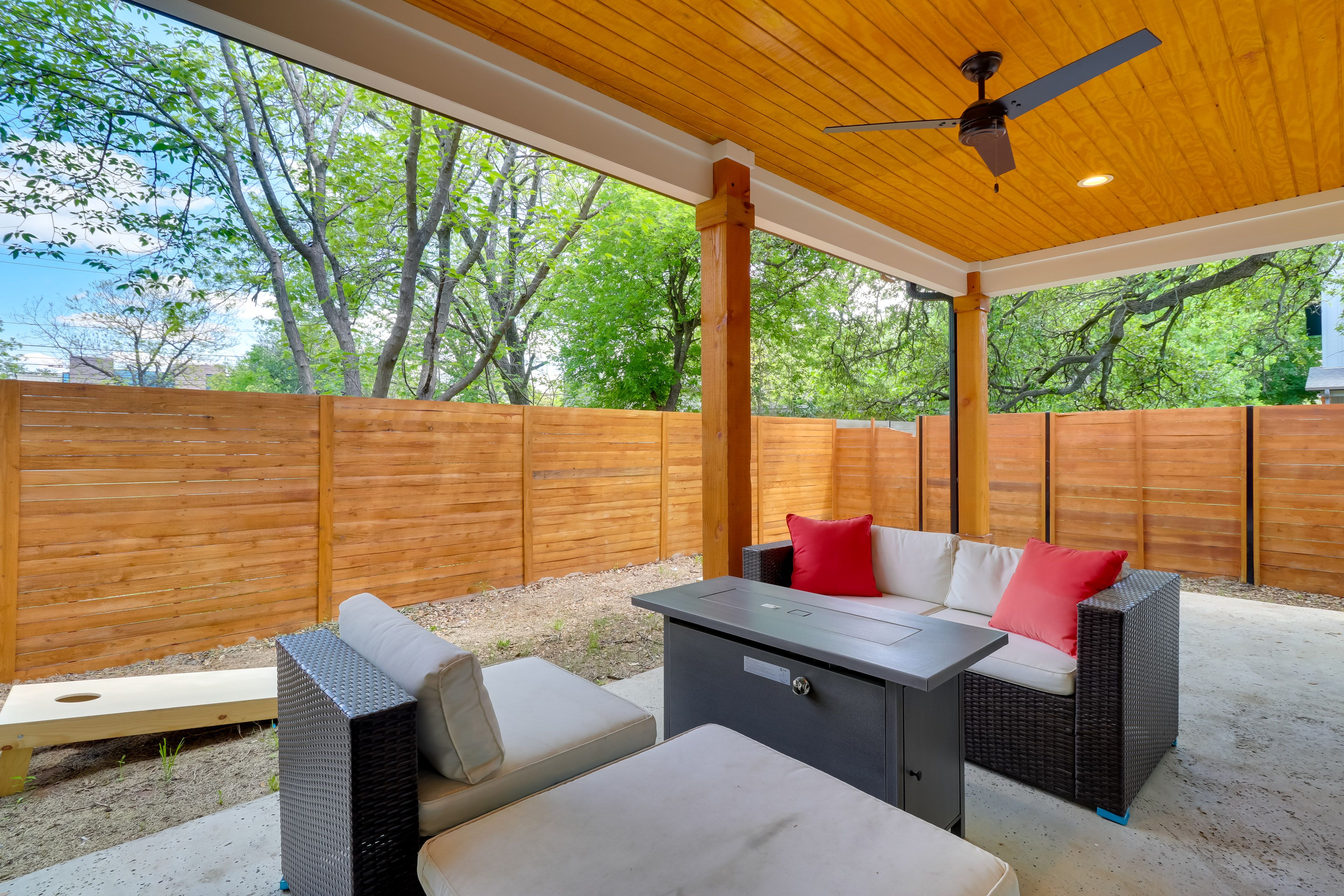 Outdoor Patio | Corn Hole | Fire Table