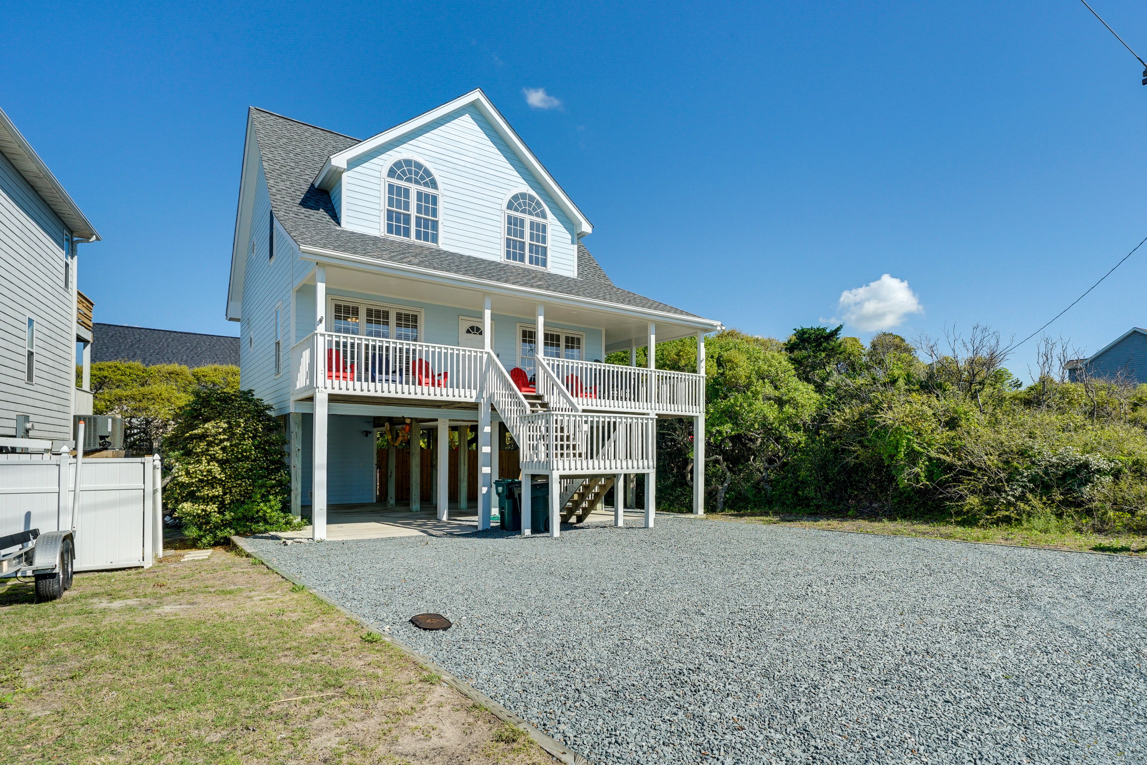 Topsail Beach Vacation Rental | 4BR | 3BA | Stairs Required to Access