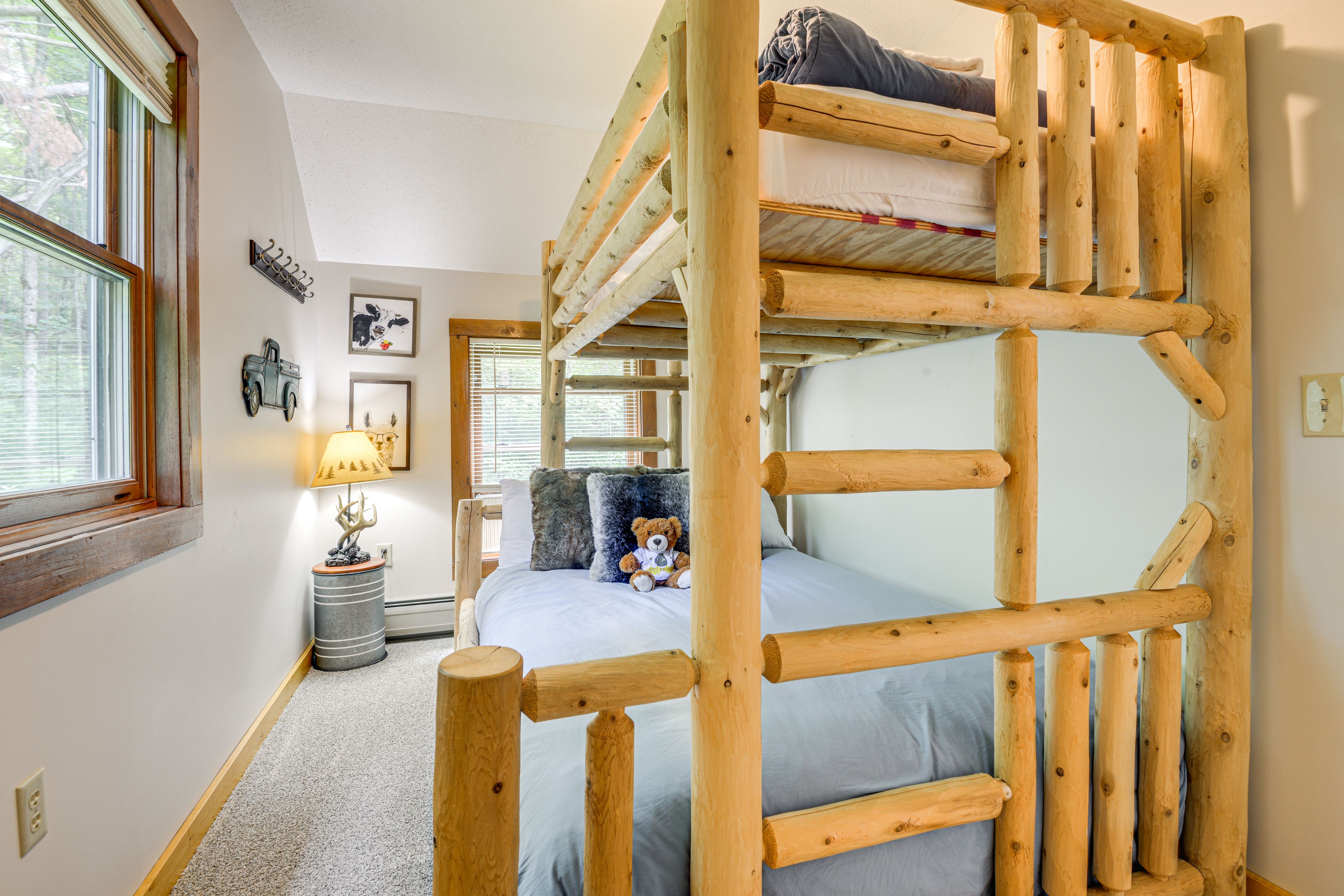 Bedroom 2 | Twin/Queen Bunk Bed | Crib + Pack 'n Play Available