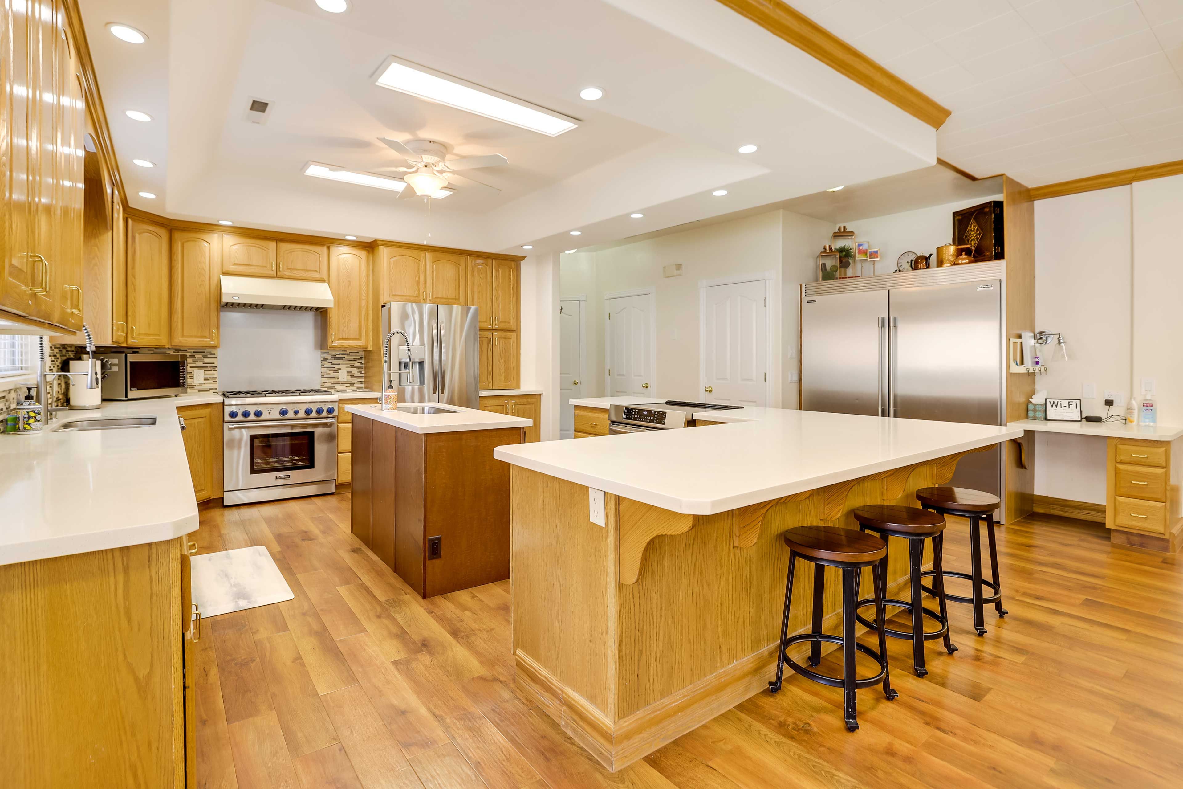 Kitchen | 2 Stove/Ovens | 2 Dishwashers | Coffee Maker | Crockpot | 2 Fridges