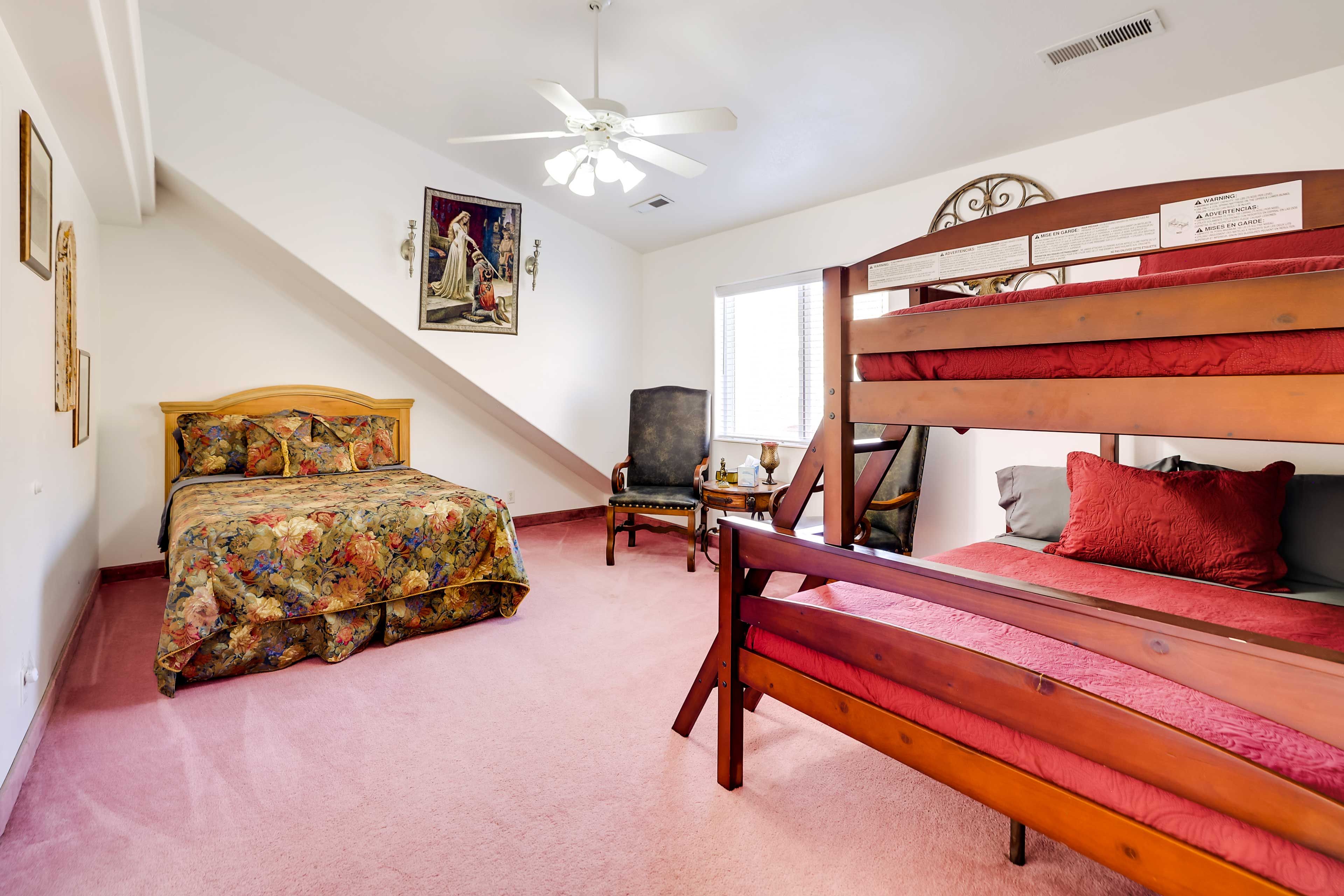 Bedroom 10 (Medieval Room) | Queen Bed | Twin/Full Bunk Bed