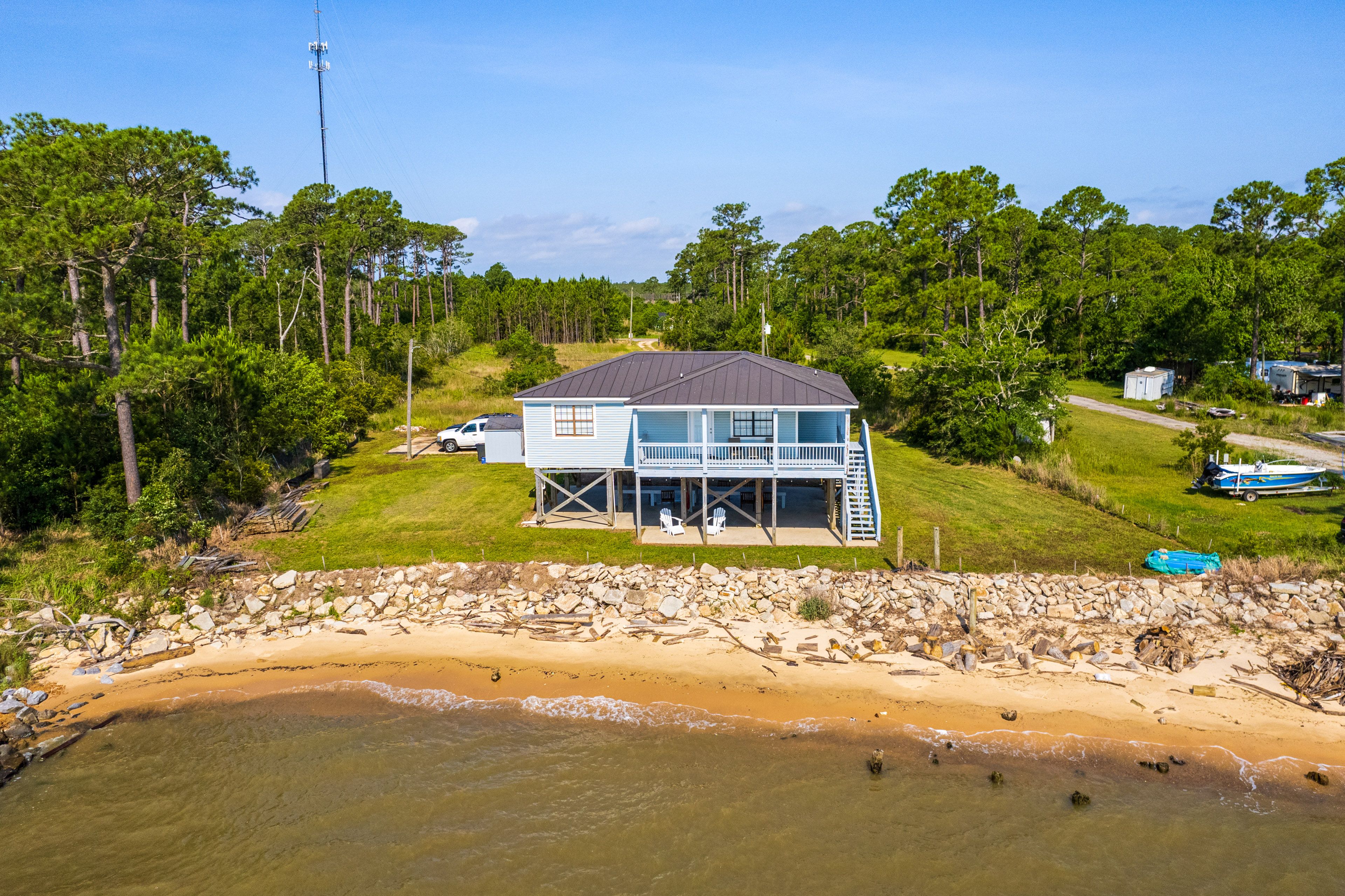 Coden Vacation Rental | 2BR | 2BA | 1,230 Sq Ft | Stairs Required