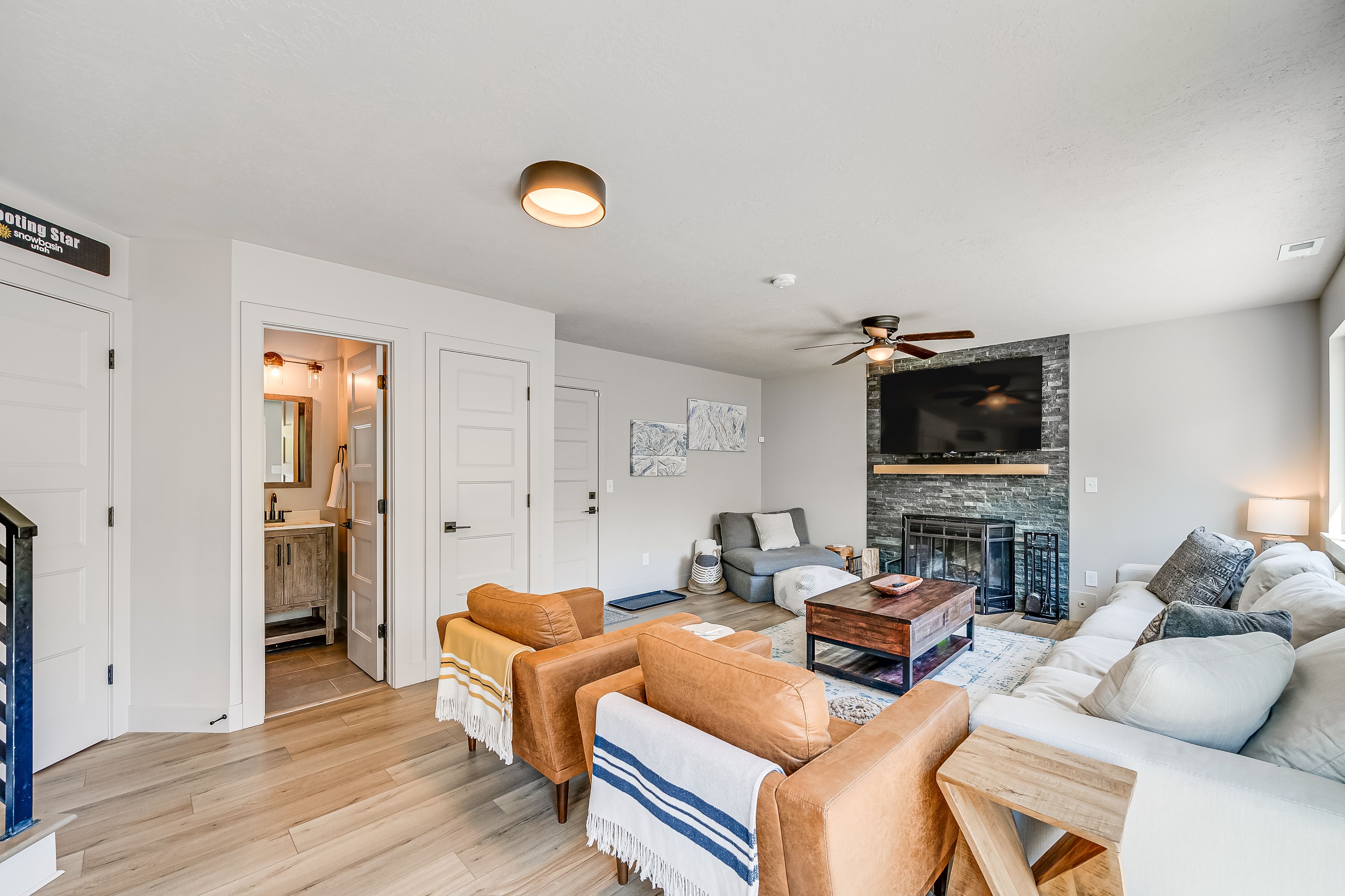 Living Room | Board Games & Books | Fireplace