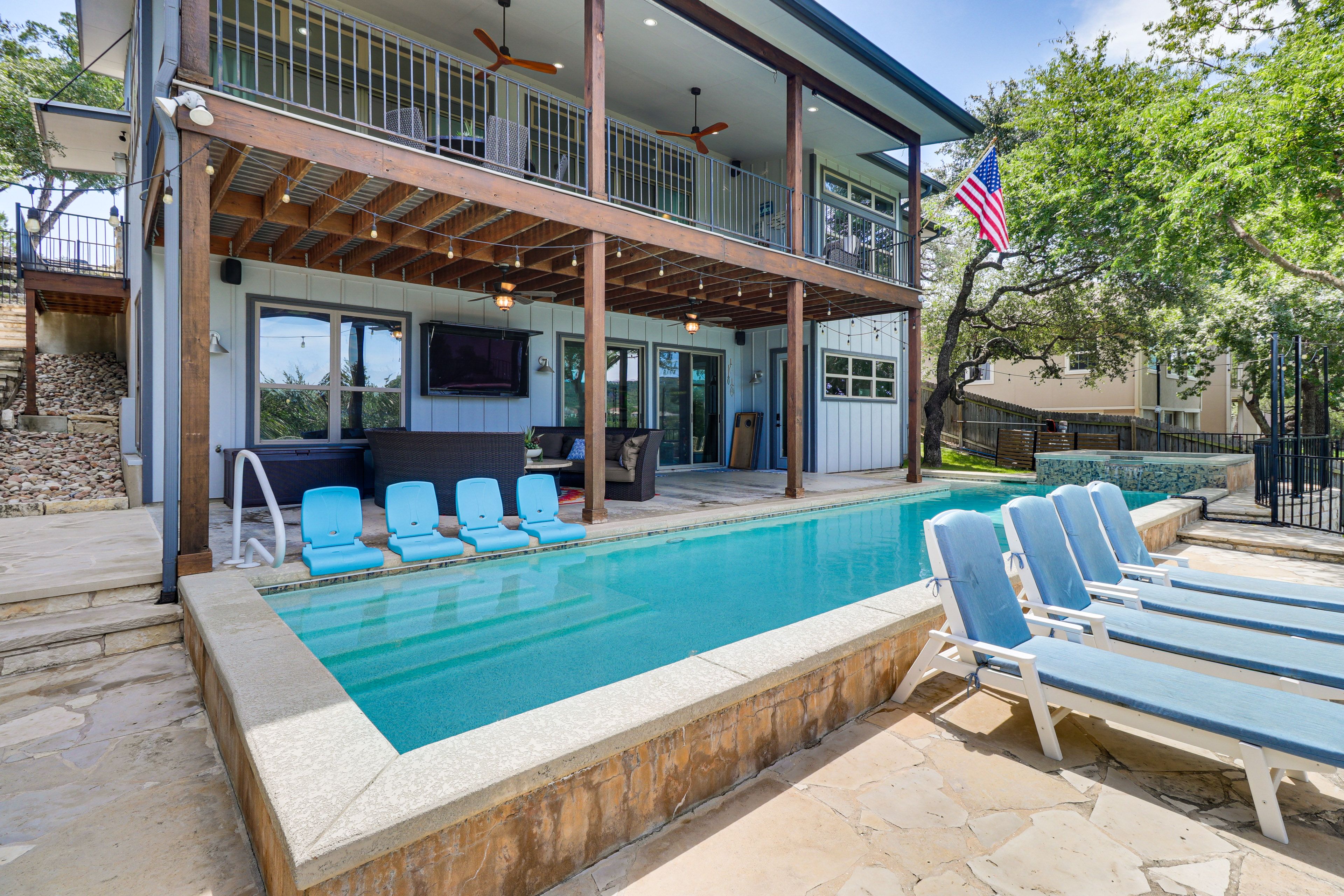 Pool Area | Unheated | Depth (4'-6') | 8 Pool Floats Provided