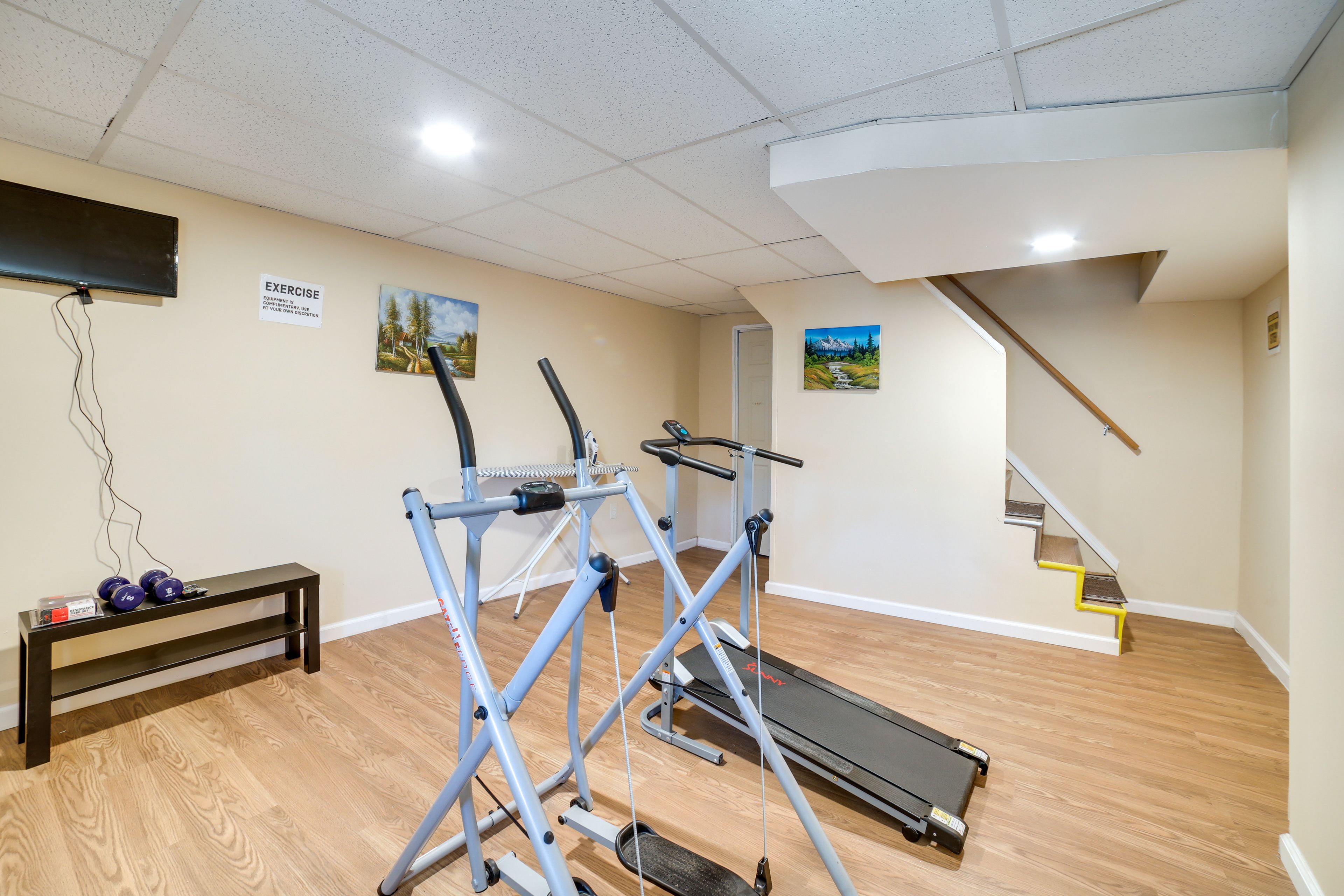 Exercise Room | Basement | Smart TV