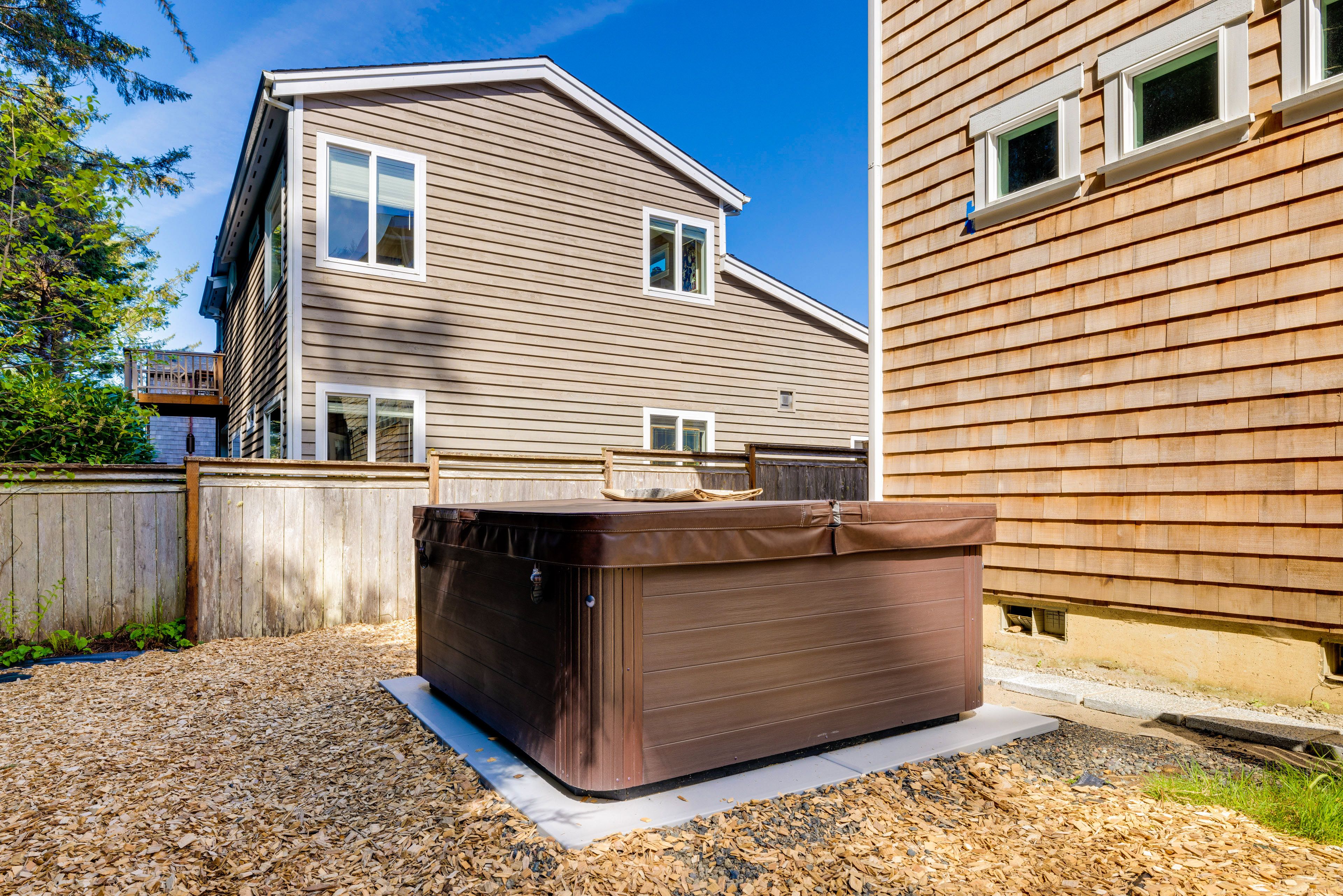 Yard | Private Hot Tub
