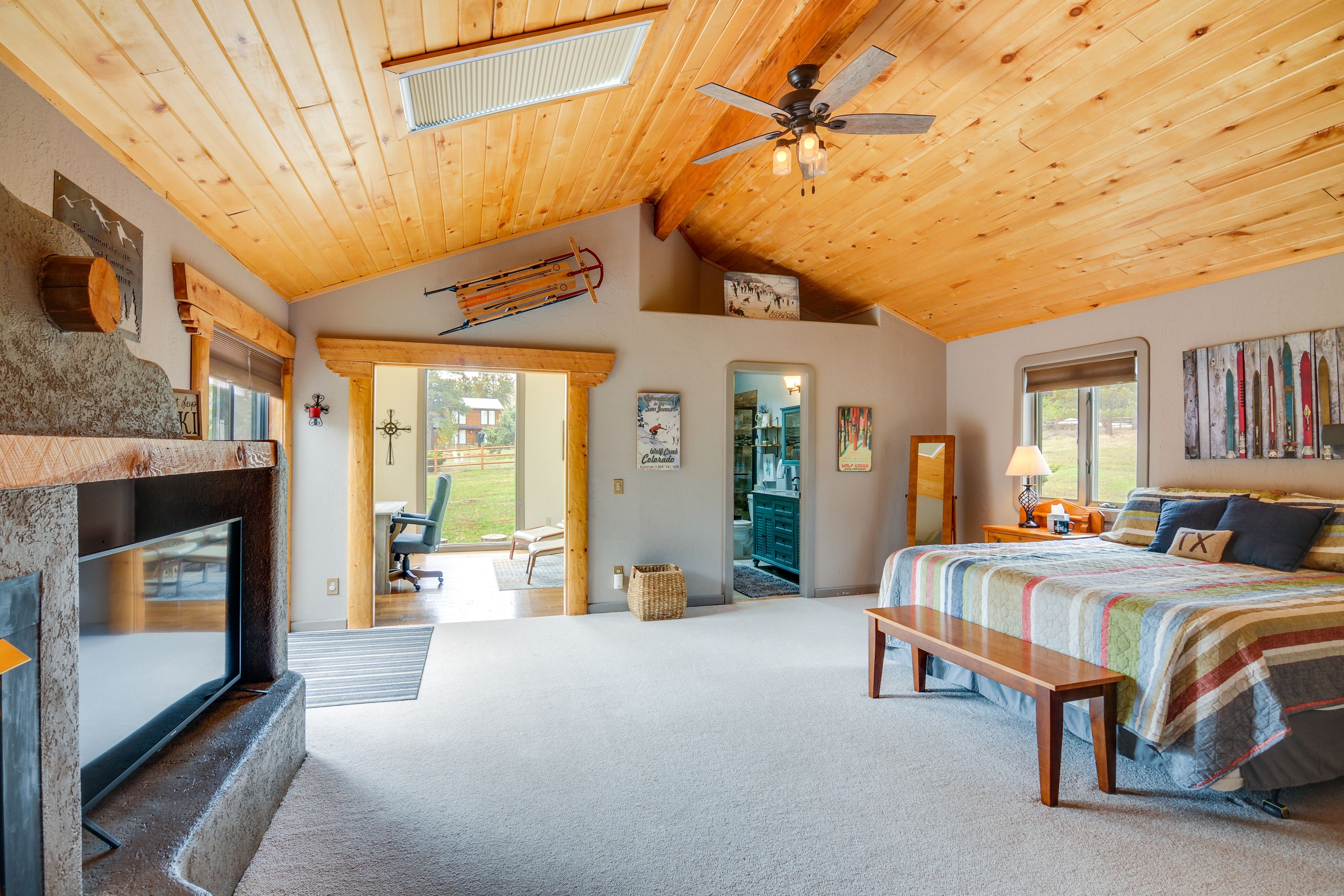Bedroom 1 | King Bed | Fireplace | Smart TV