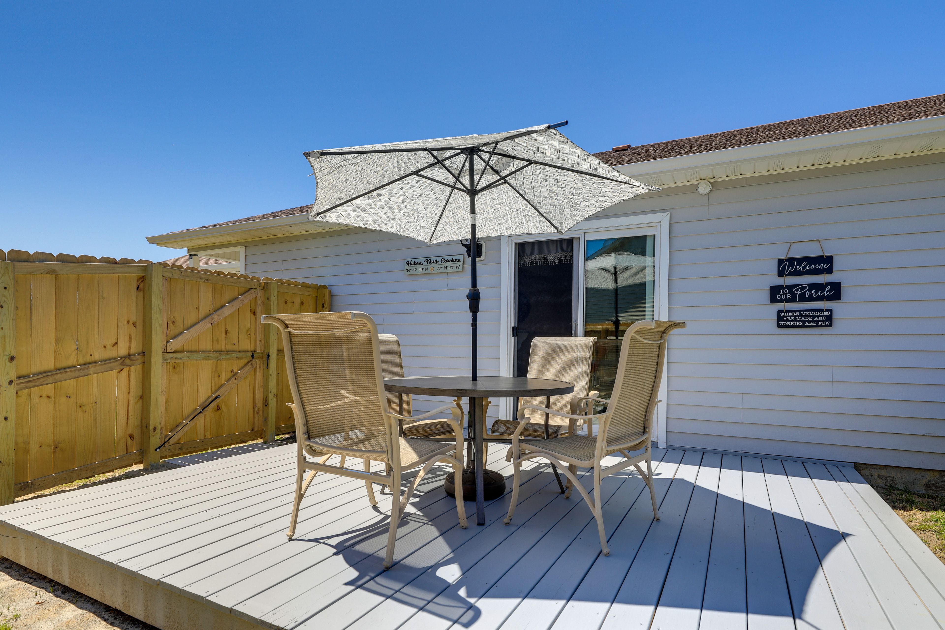 Fenced Backyard | Deck | Seating & Dining | Charcoal Grill