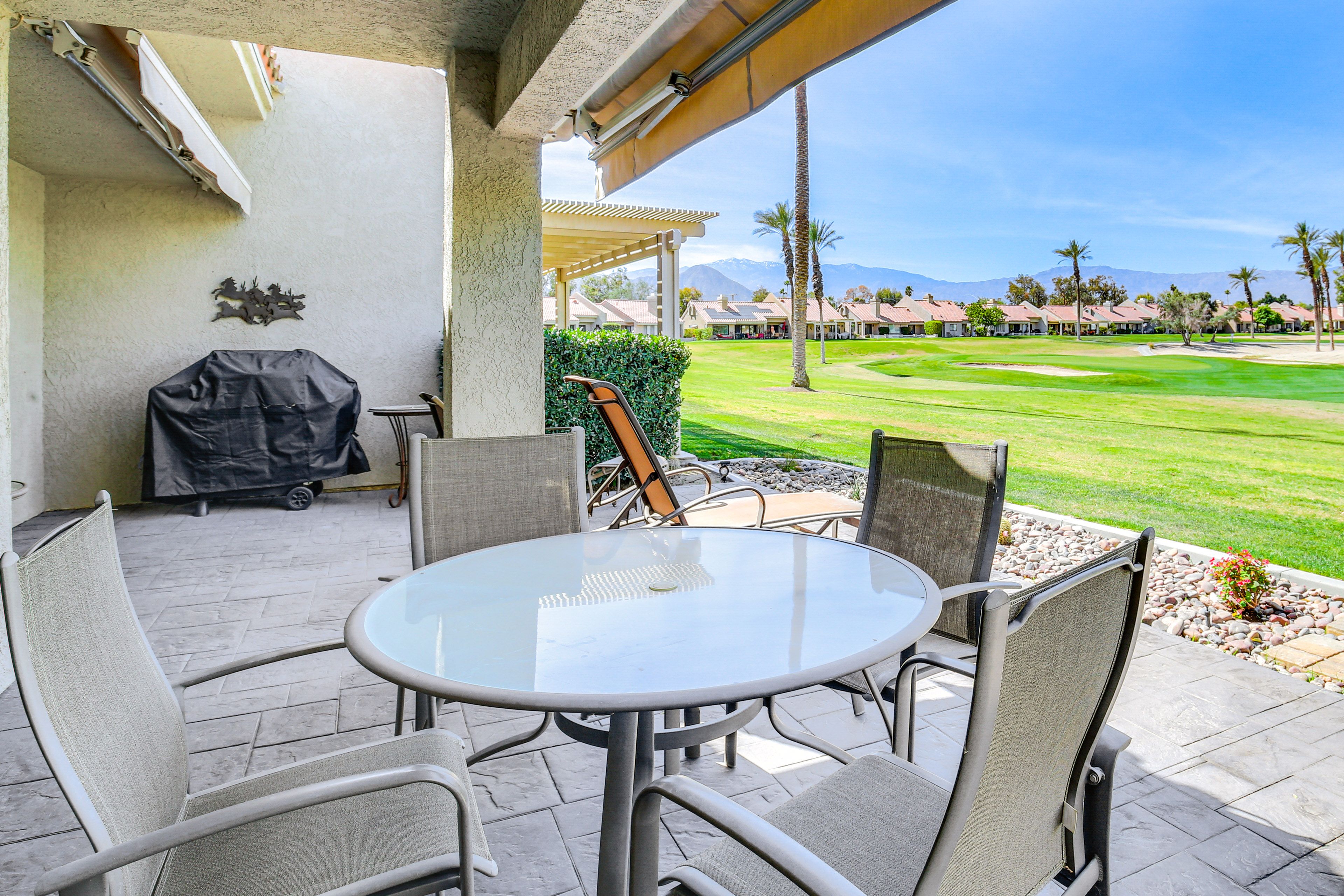 Private Patio | Dining Area | Mountain Views