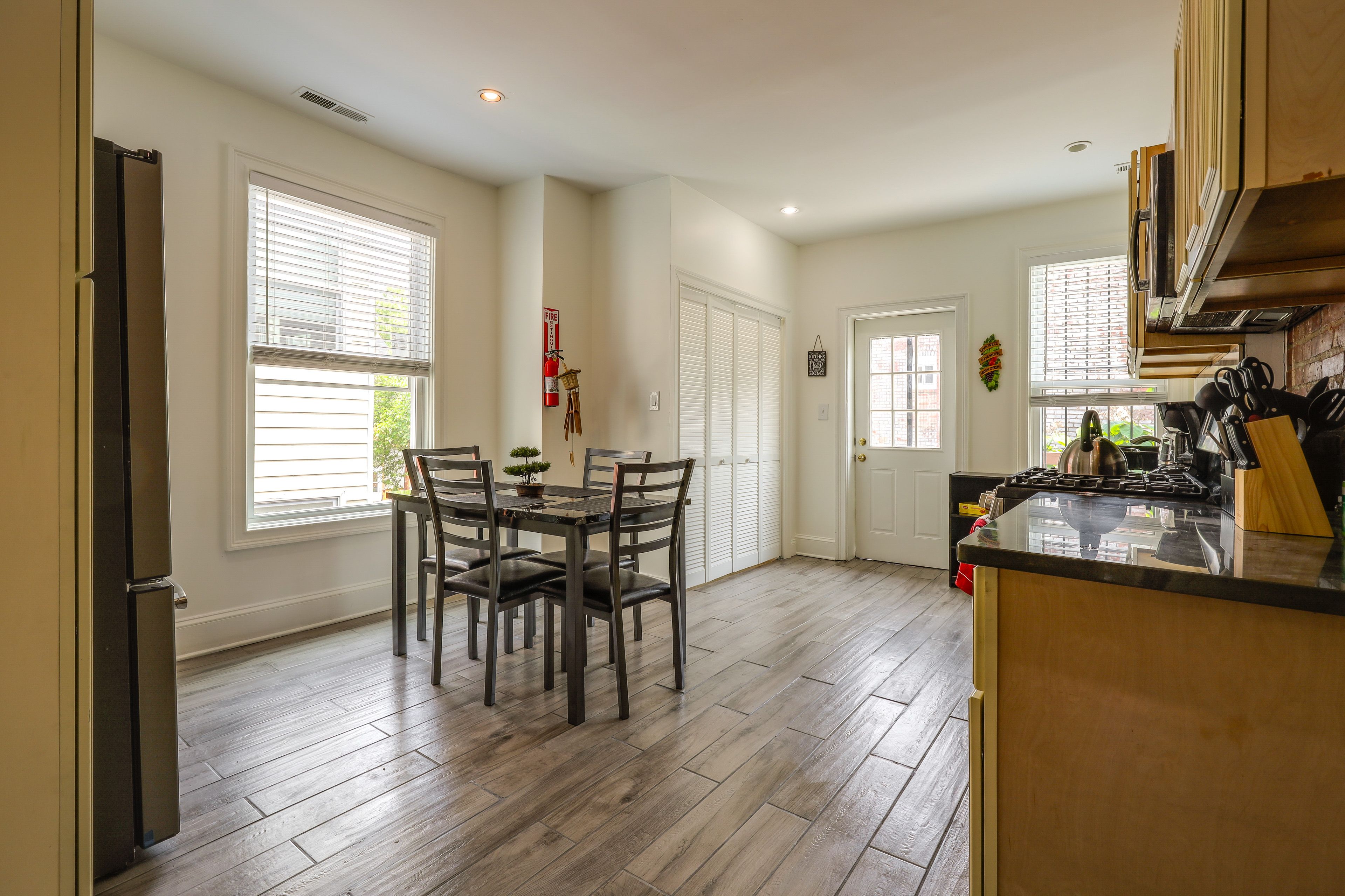 Dining Area + Kitchen | Dishware/Flatware | Blender | Cooking Basics