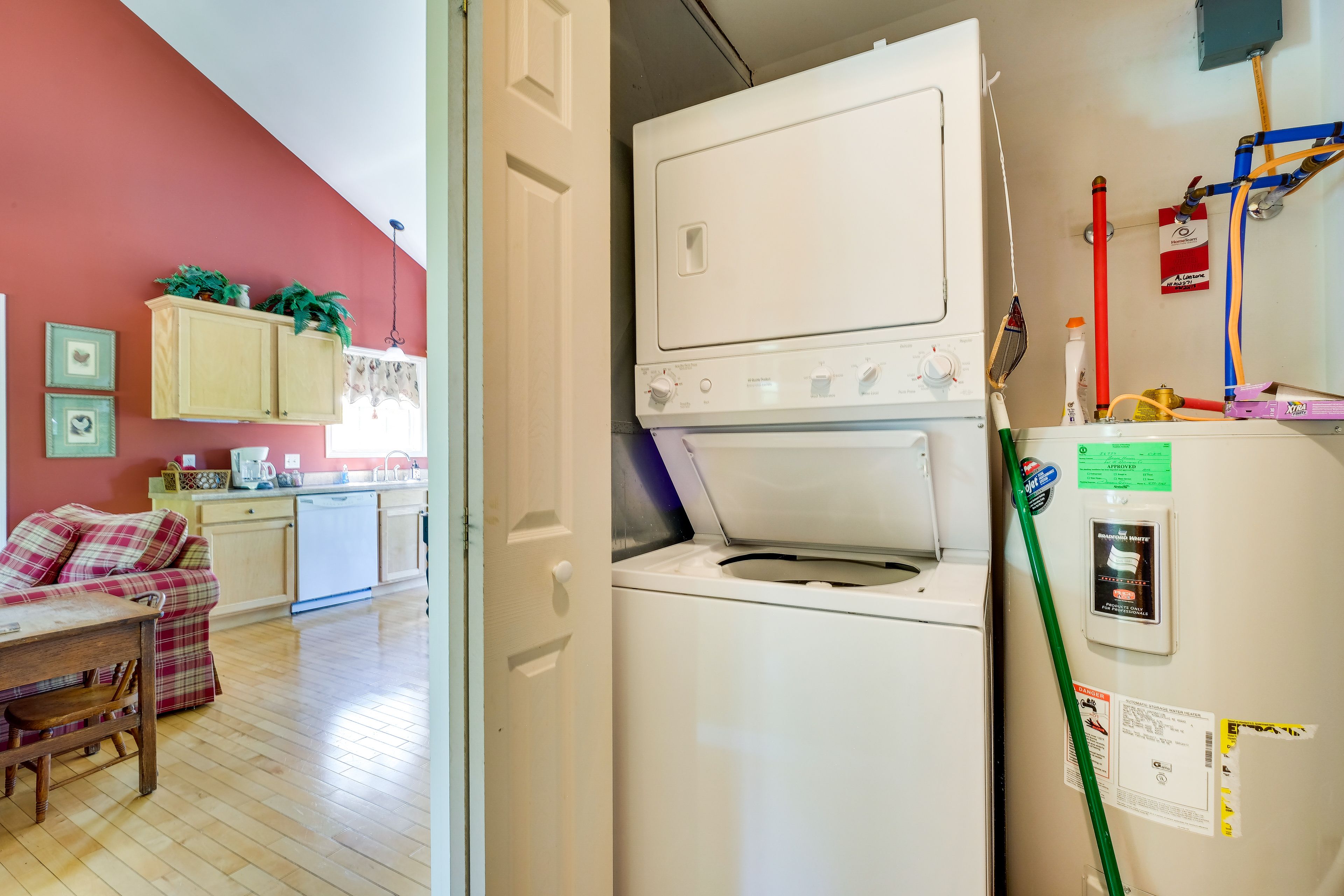 Laundry Closet | Main Level | Stackable Washer + Dryer