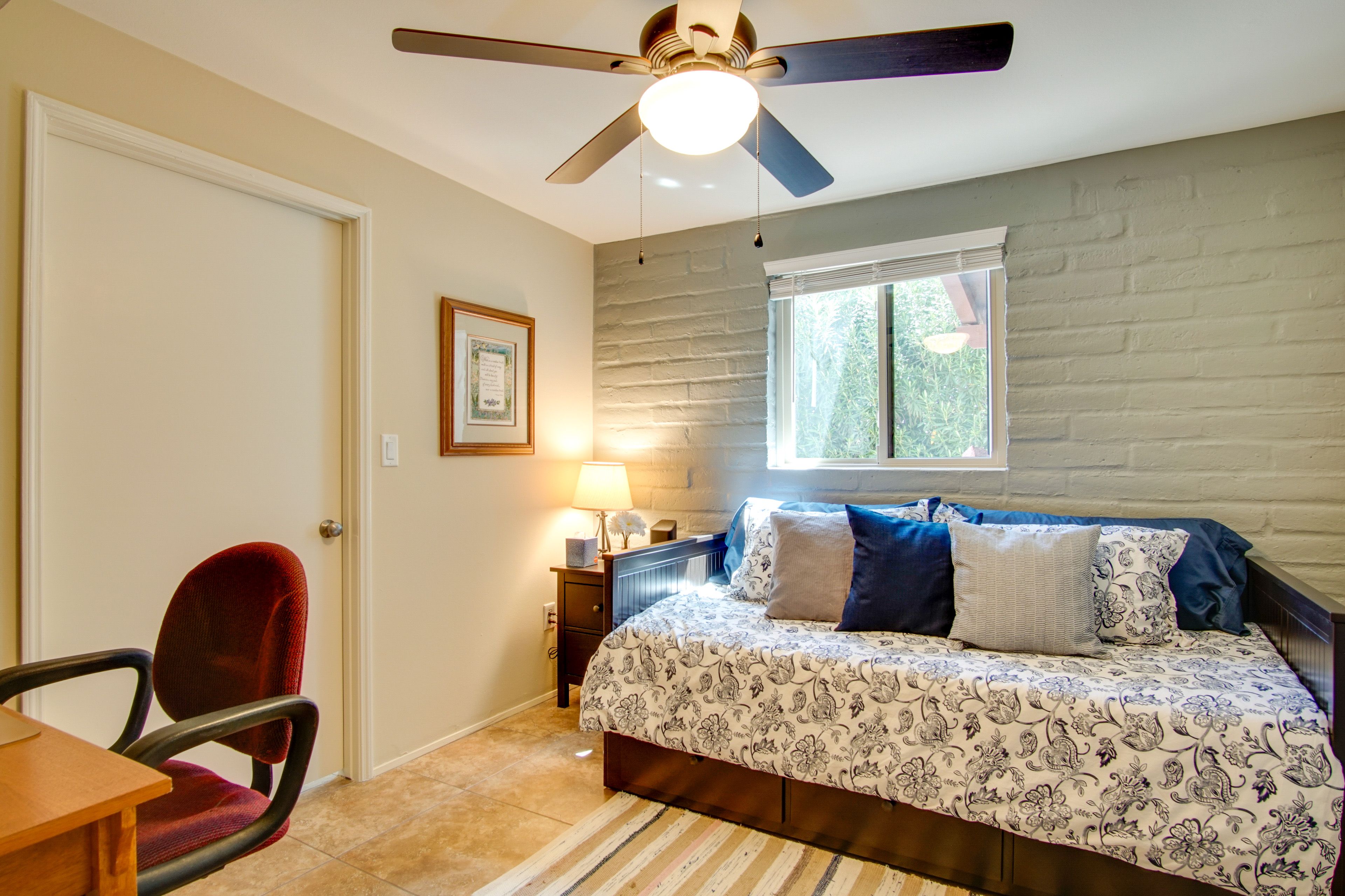 Bedroom 2 | Twin Bed w/ Twin Trundle (Converts to King Bed) | Workspace