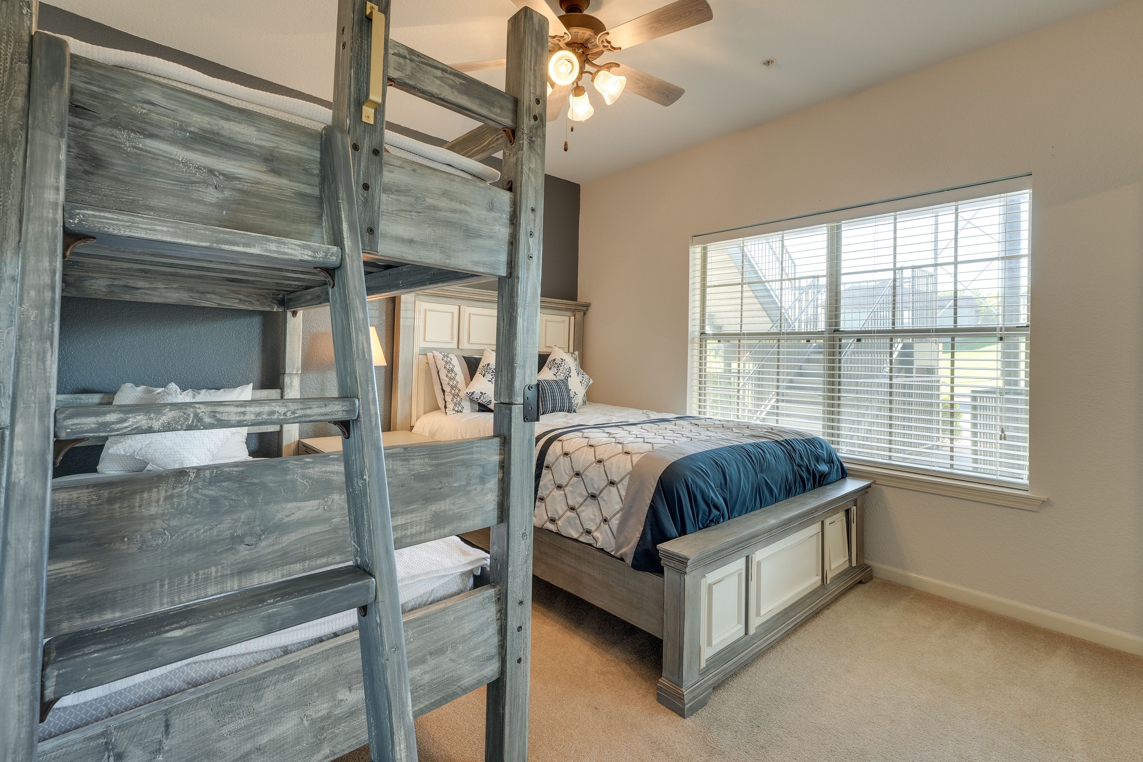 Bedroom 2 | Queen Bed | Twin Bunk Bed